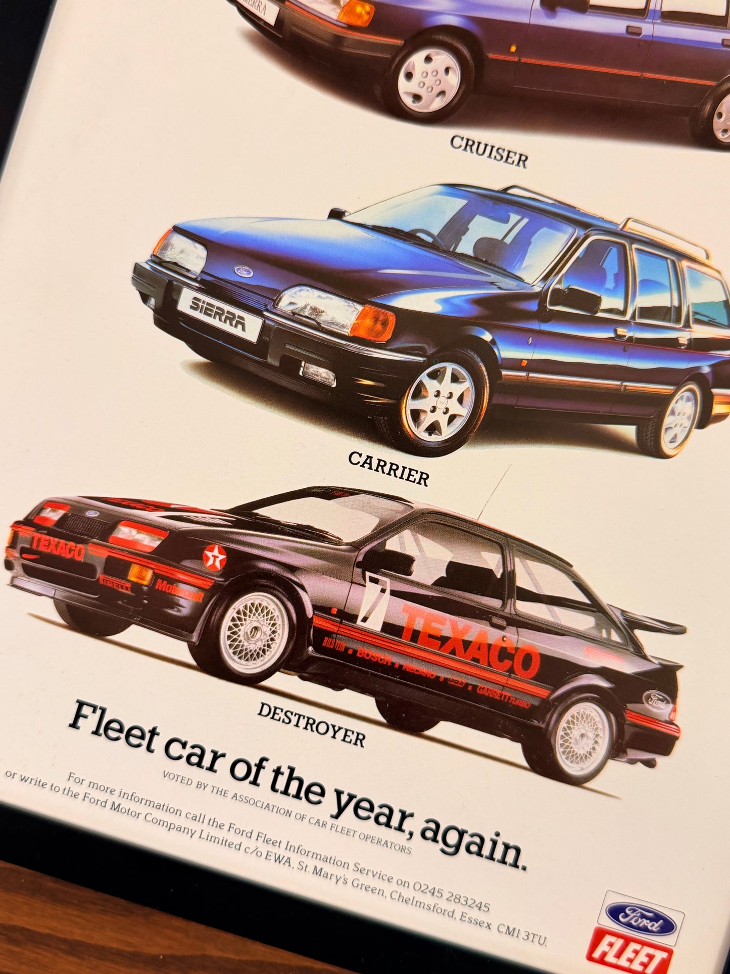 Original Ford Sierra Escort Cosworth Rs Generations Advert - 1980s