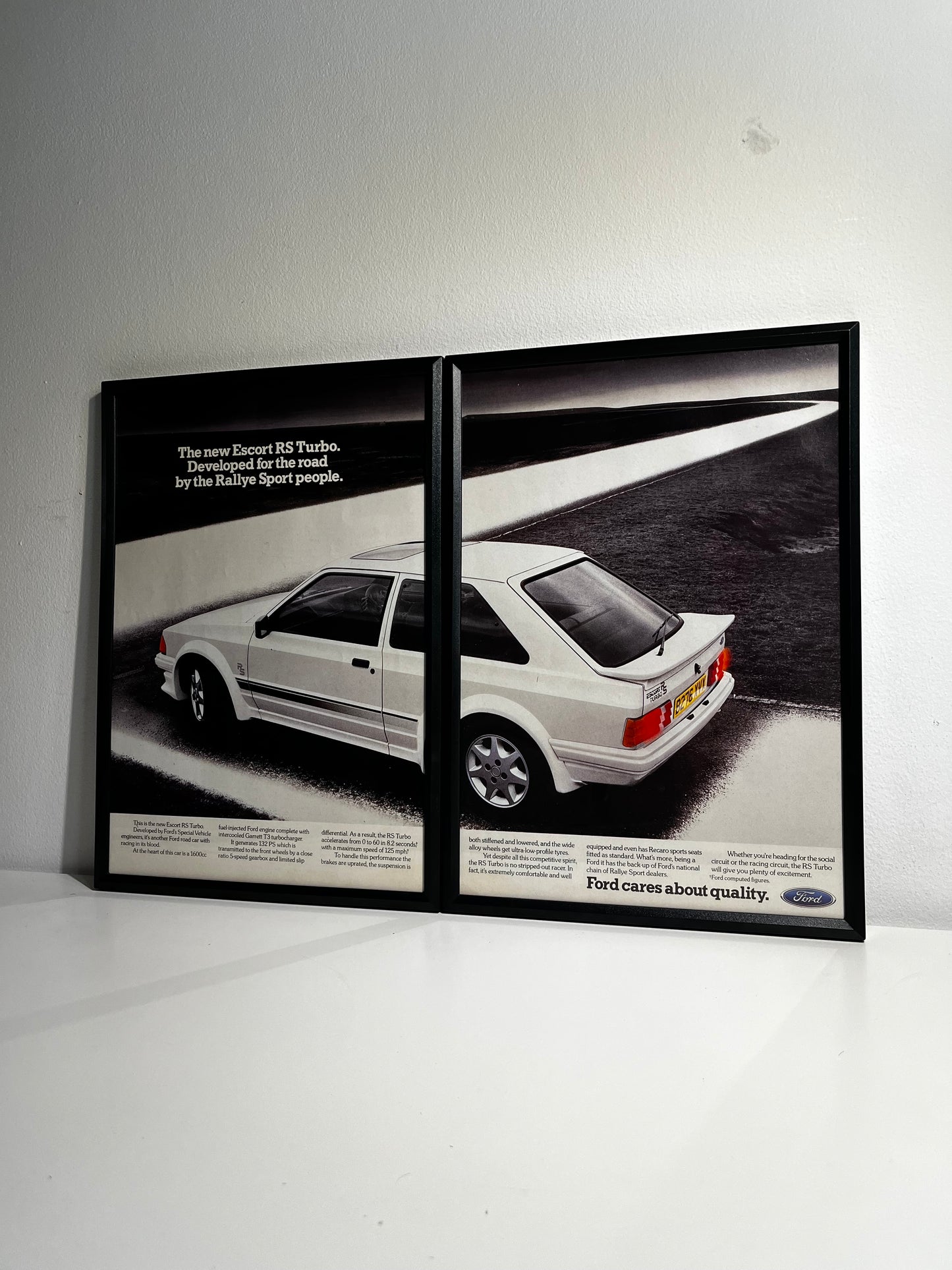 Original Vintage Ford Escort Rs Turbo Advert - 1980s