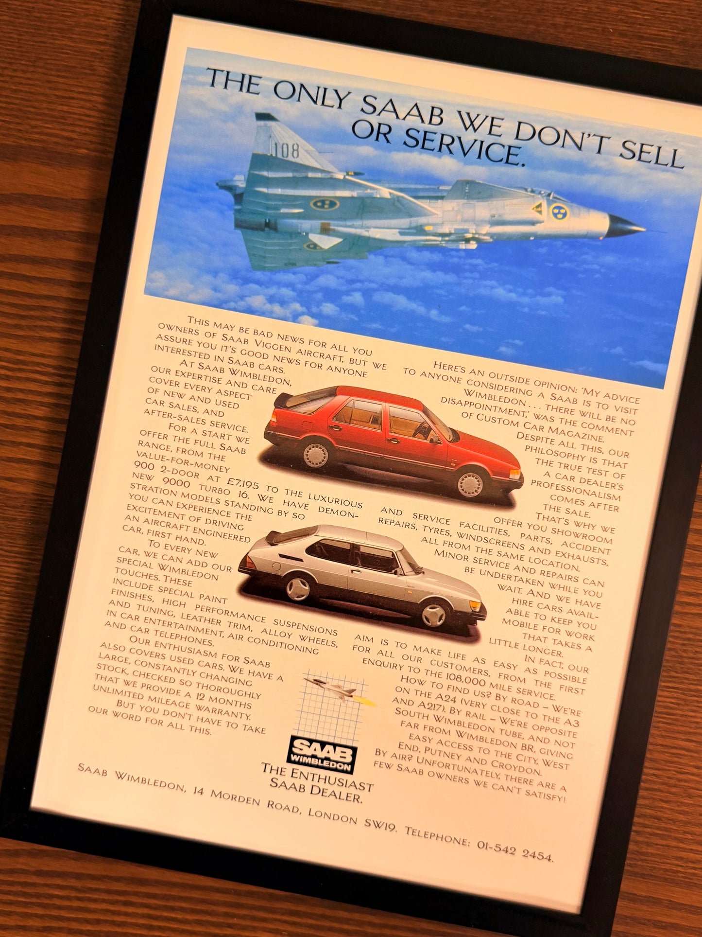 Original Saab 900, 9000 Advert - 1980s
