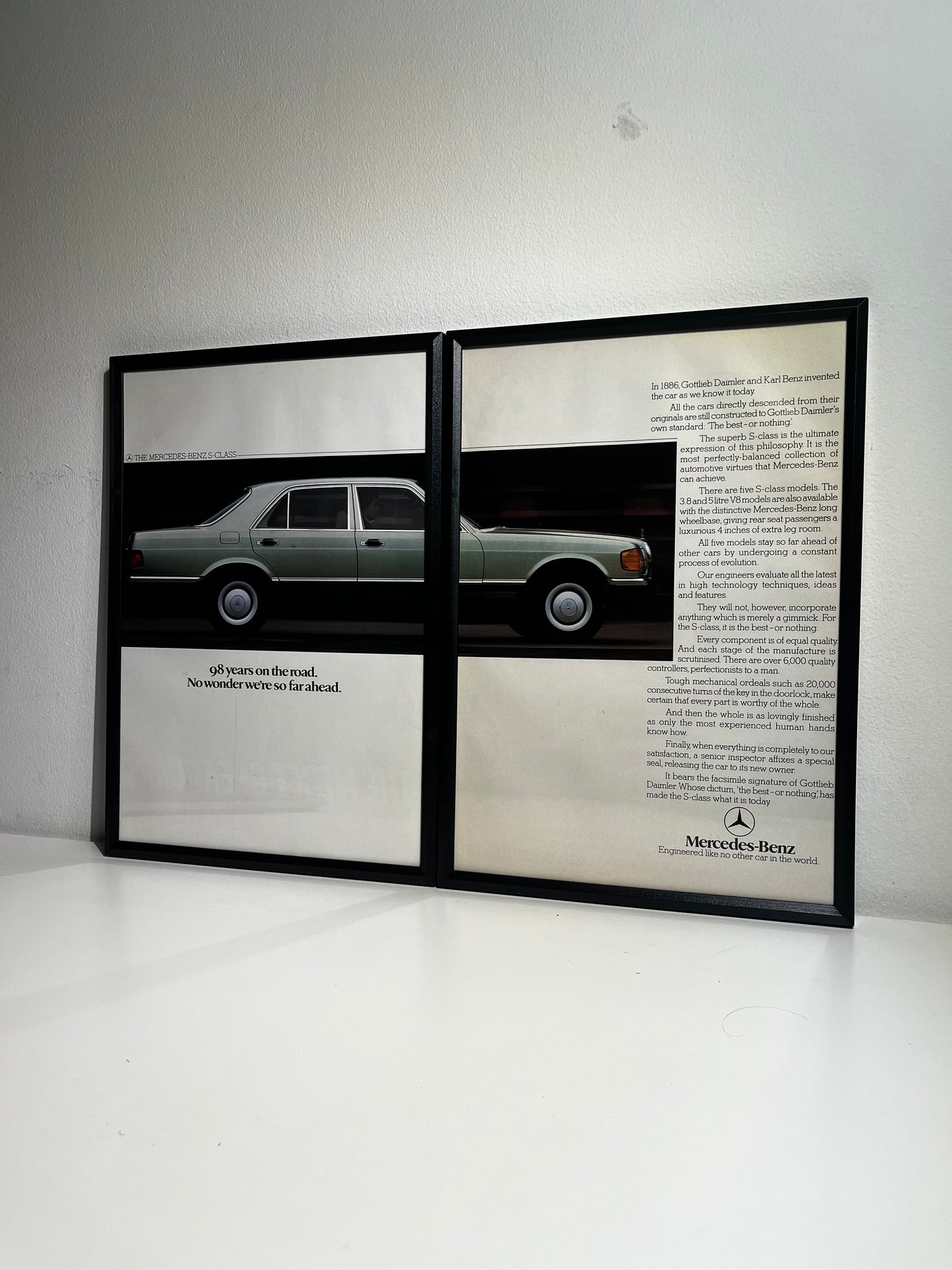 Original Mercedes S-Class Advert - 1980s