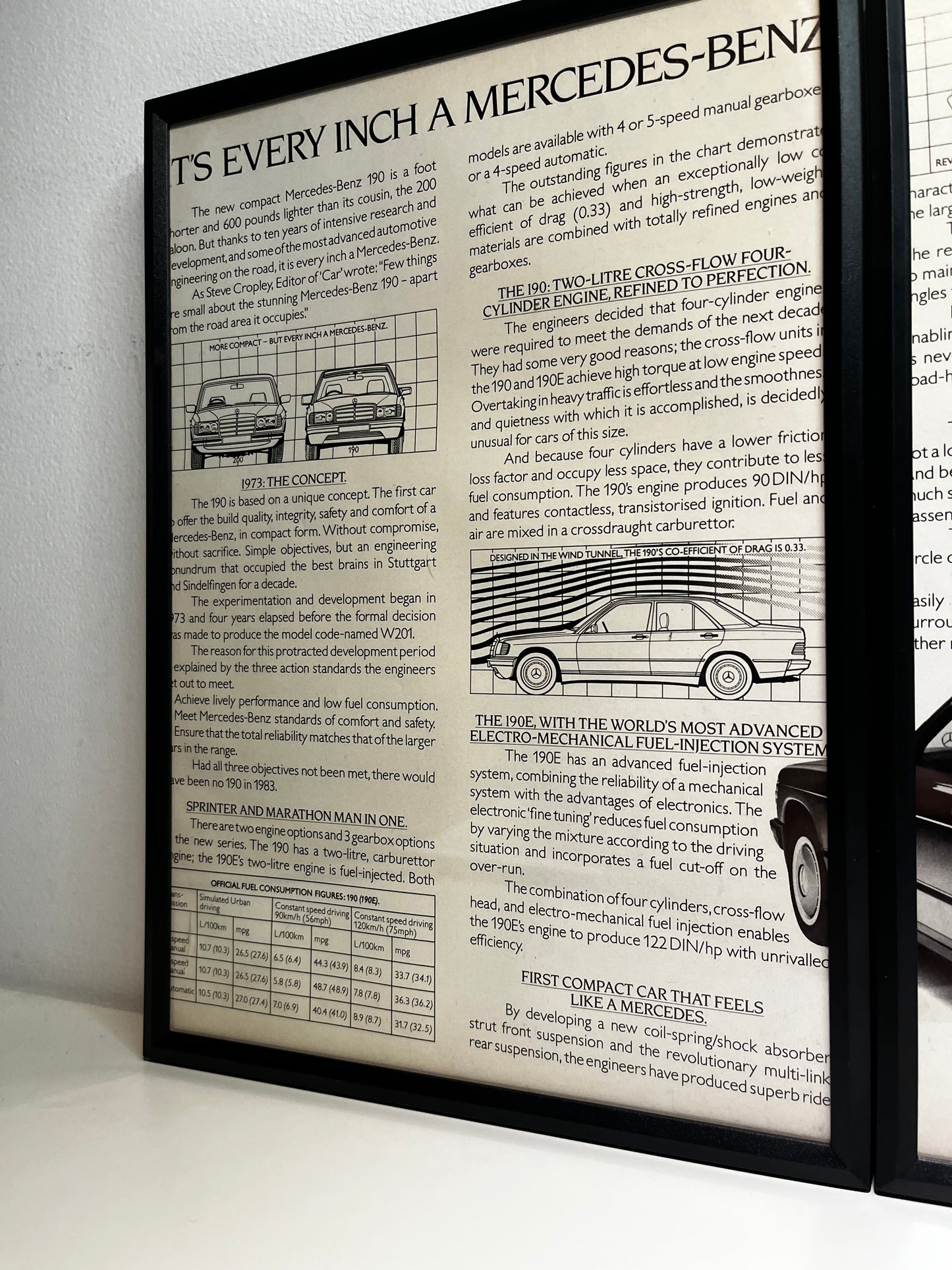 Original Mercedes 190e Advert - 1980s