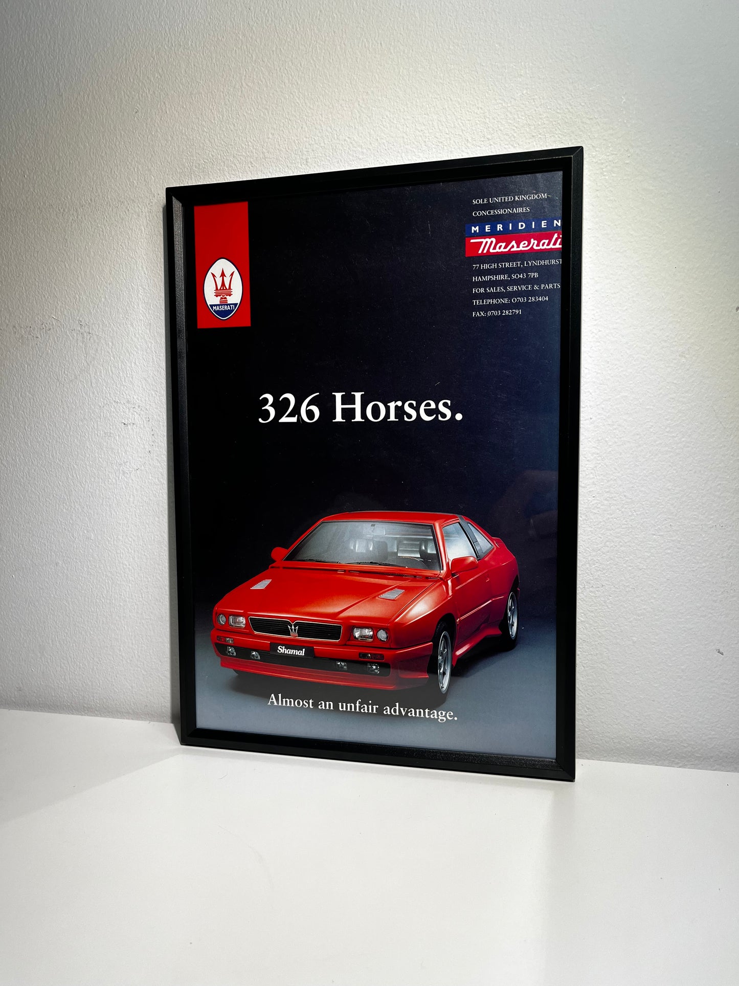 Original Maserati Shamal Advert - 1990s