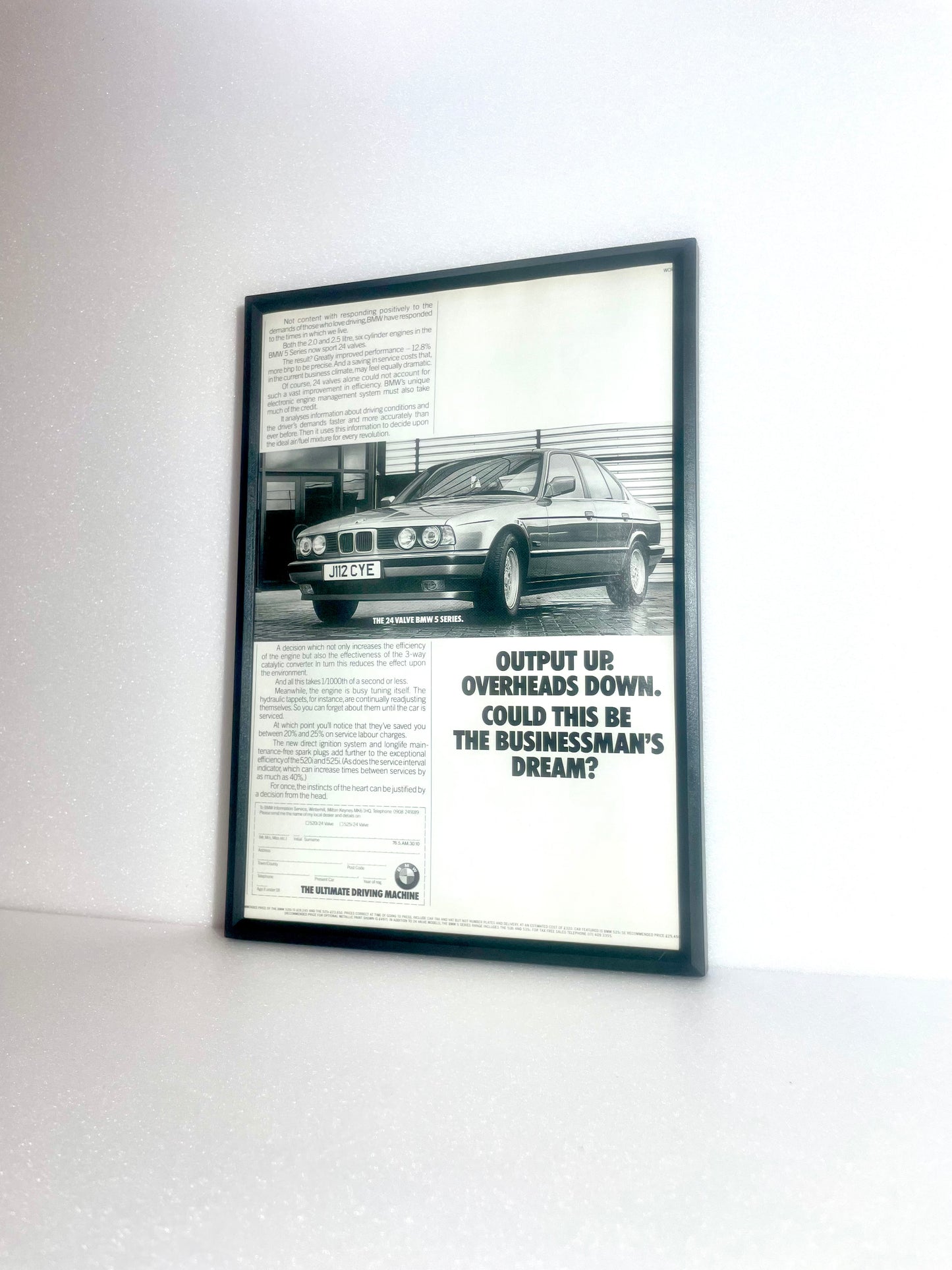 Original Rare BMW 24 Valve 5 Series Advert - 1991