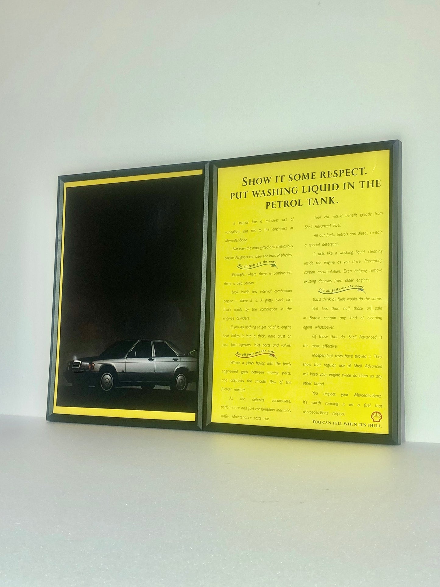 Original Vintage Shell & Mercedes-Benz Advert - 1990s