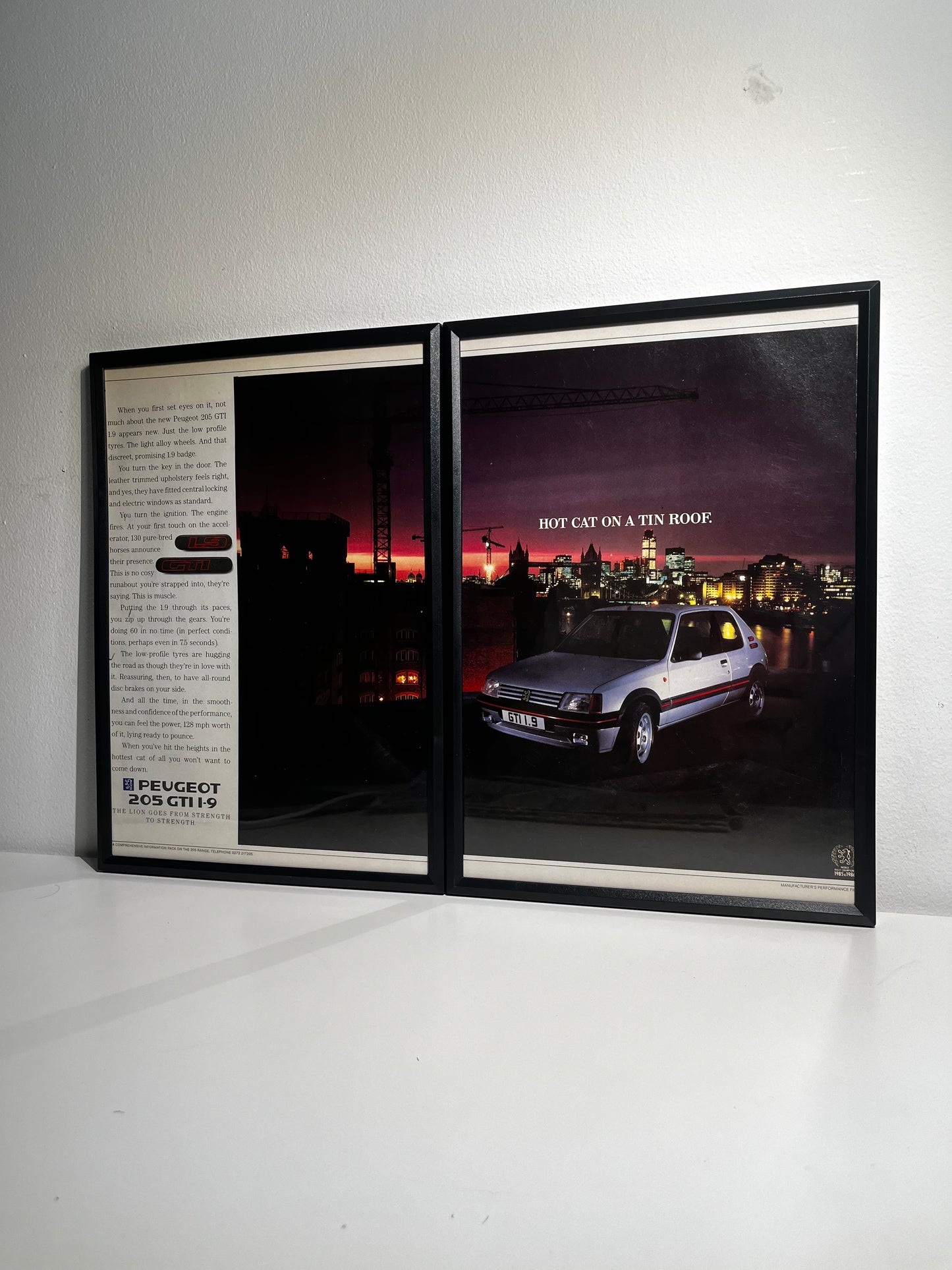 Original Vintage Peugeot 205 GTI 1.9 Advert - 1980s