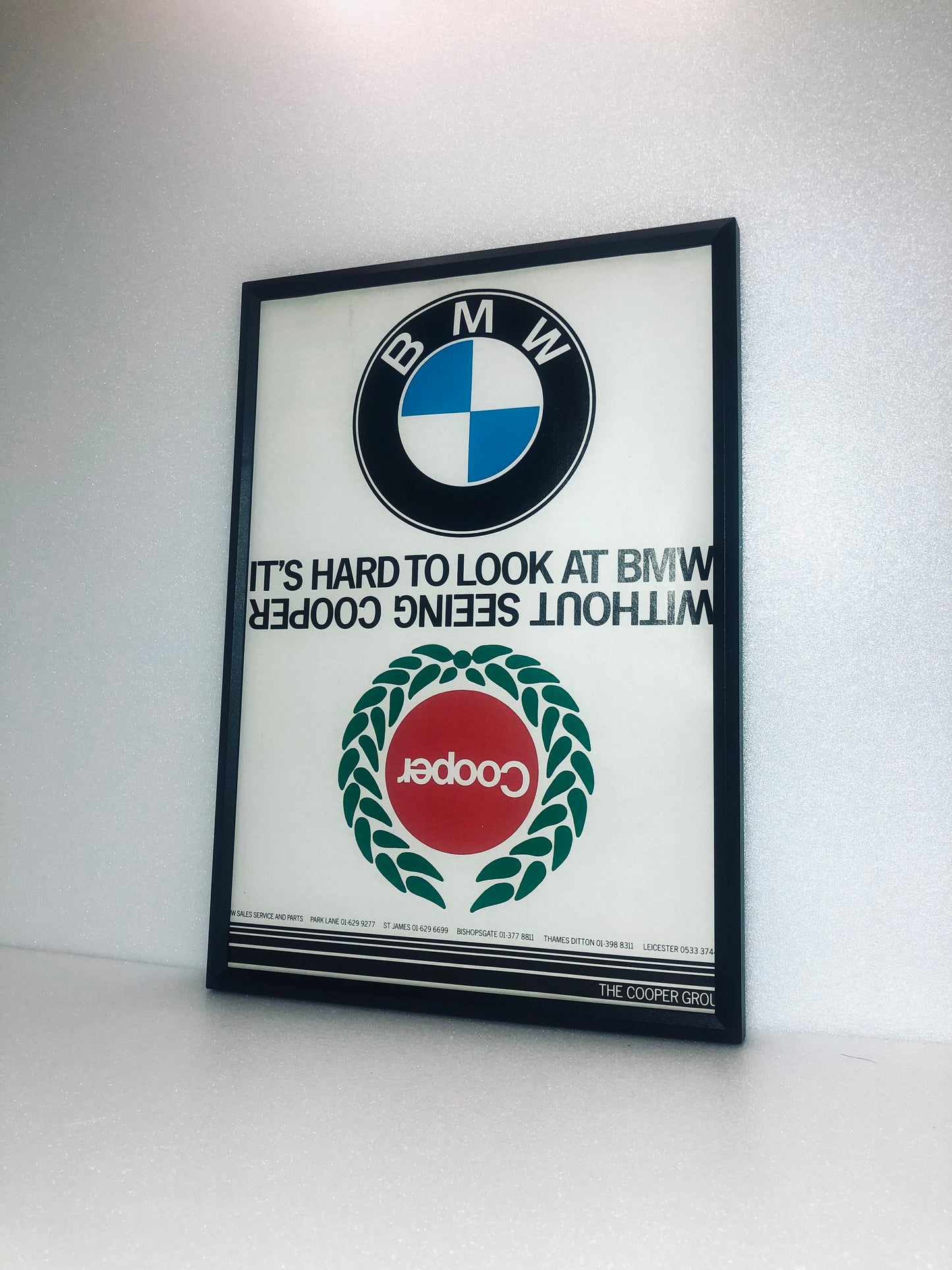 Original Rare BMW and Cooper Advert - 1980s