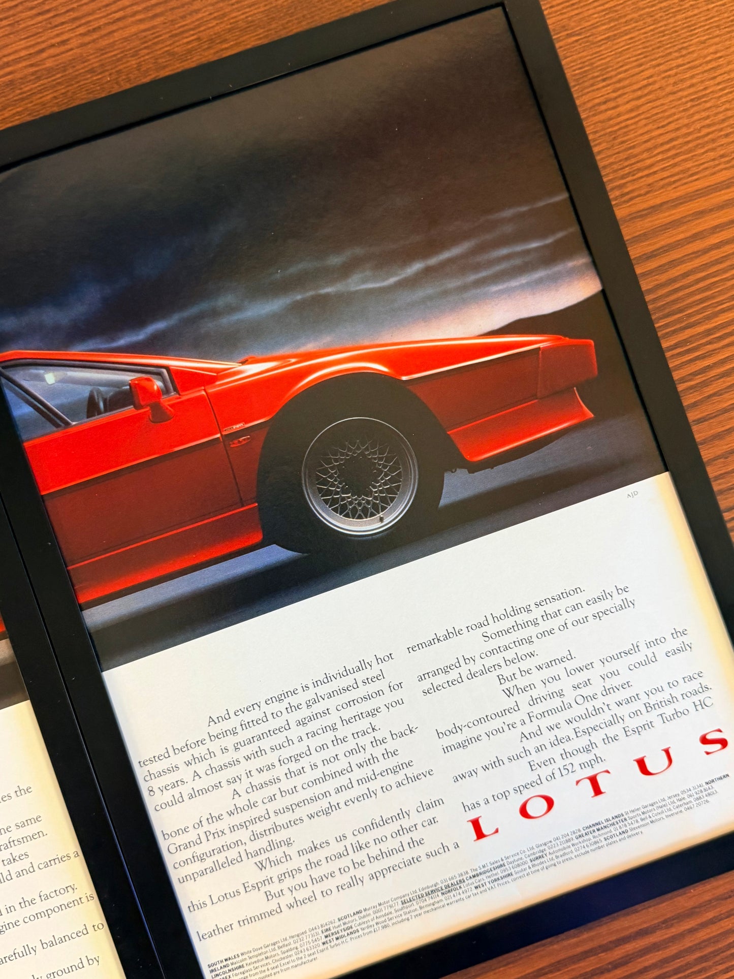 Original Lotus Turbo Esprit Advert - 1980s