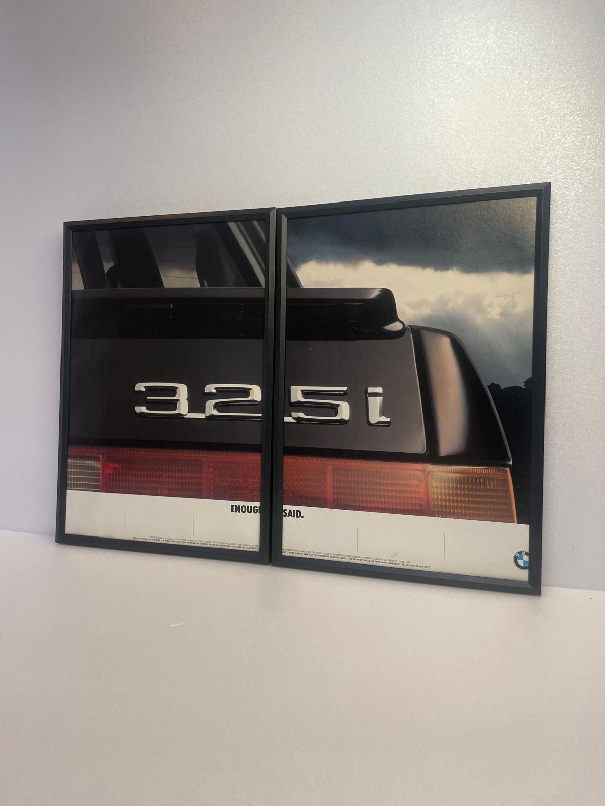 Original Rare BMW 325i Advert - 1985