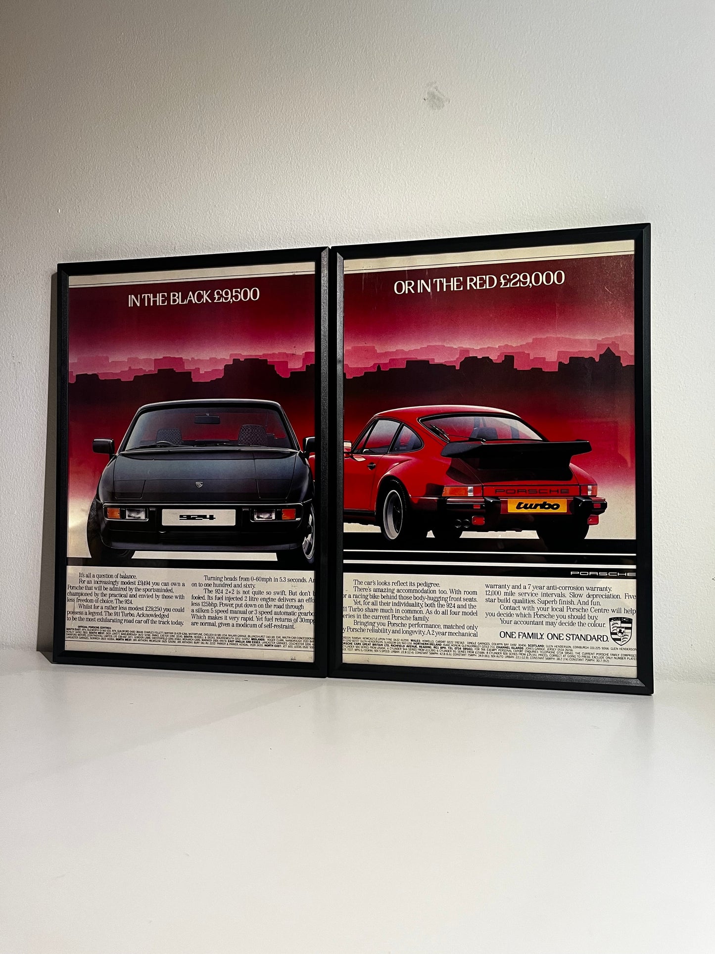 Original Vintage Porsche 924 & 911 Turbo Advert - 1984