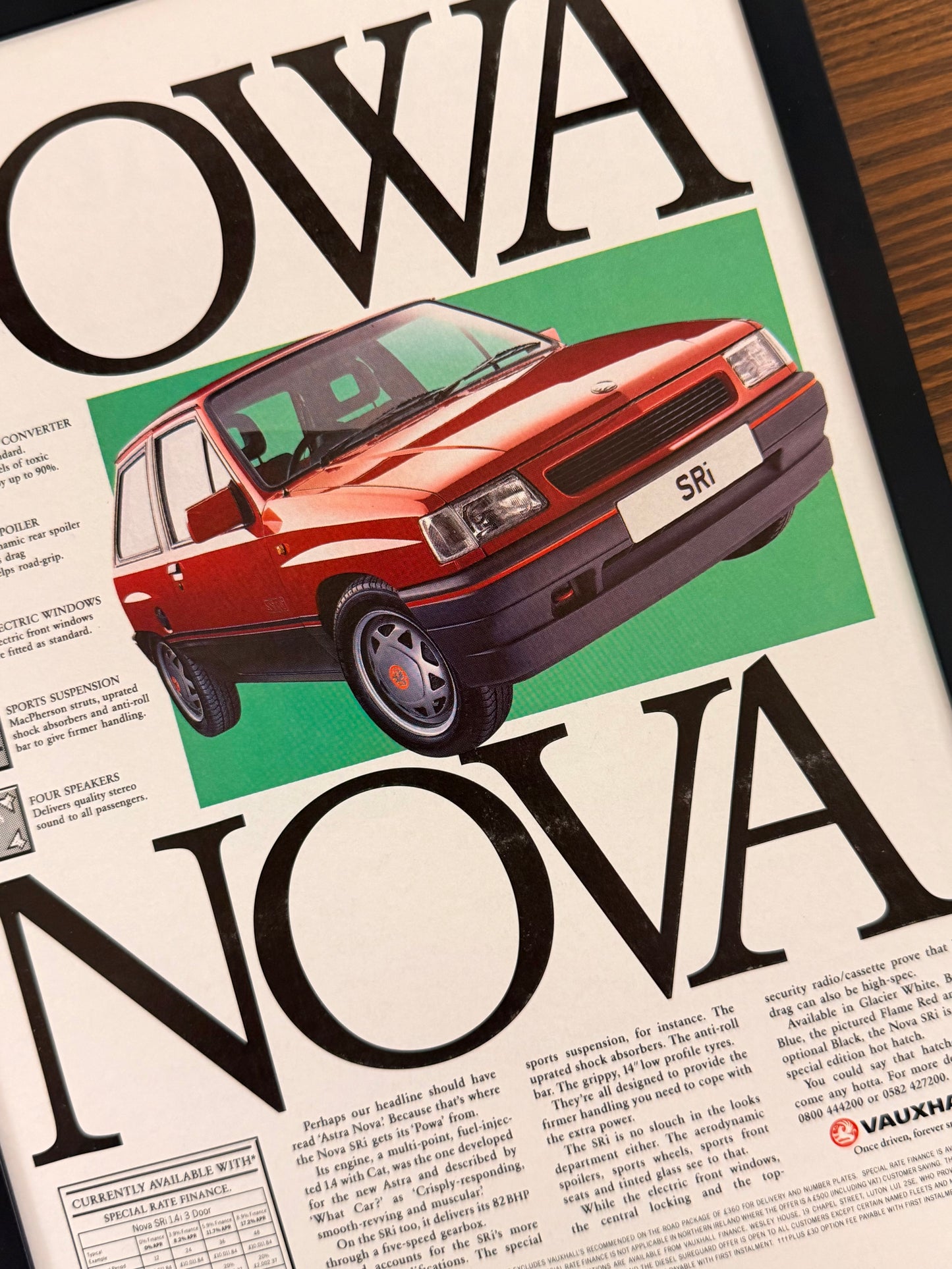 Original Vauxhall Nova SRI Advert - 1980s