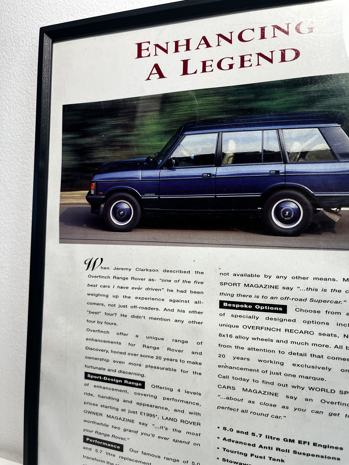 Original Range Rover Overfinch Advert - 1990s