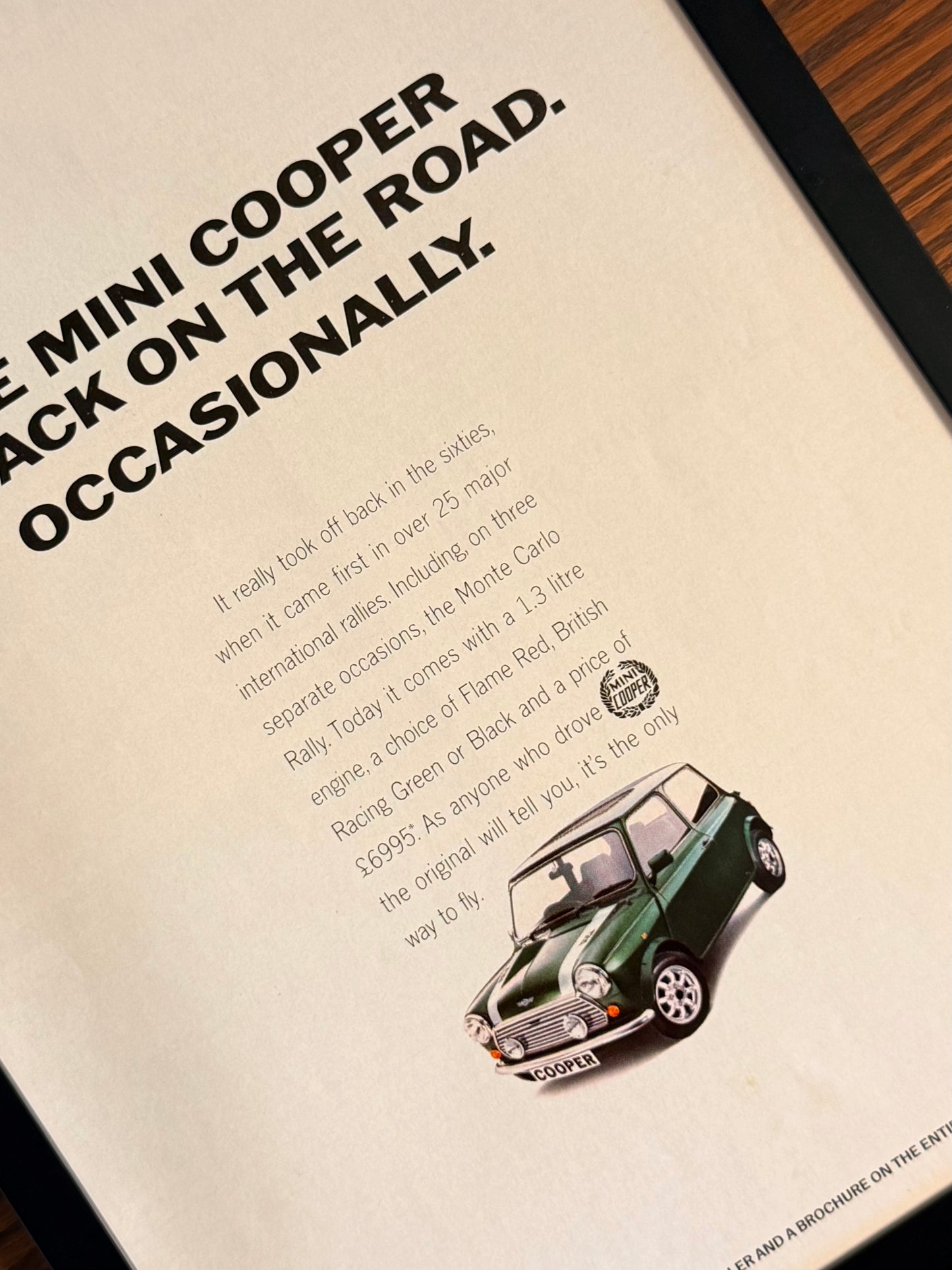 Original Mini Cooper Advert - 1980s