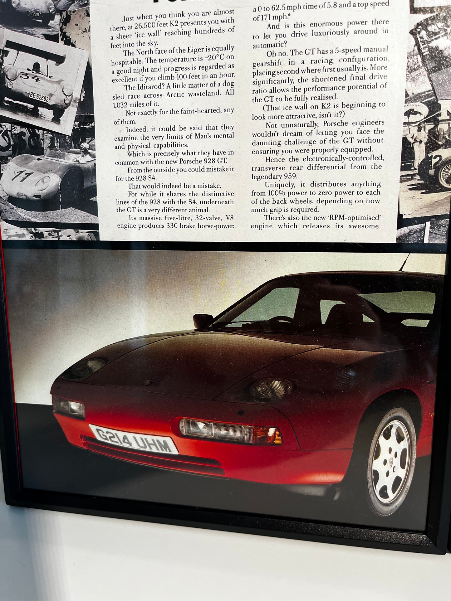 Original Porsche 928 GT Advert - 1990s