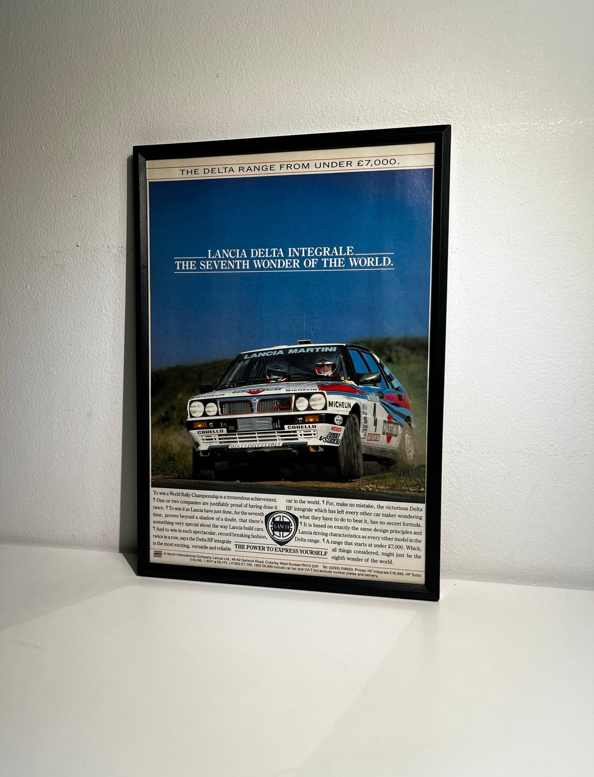 Original Lancia x Martini Racing Advert - 1980s