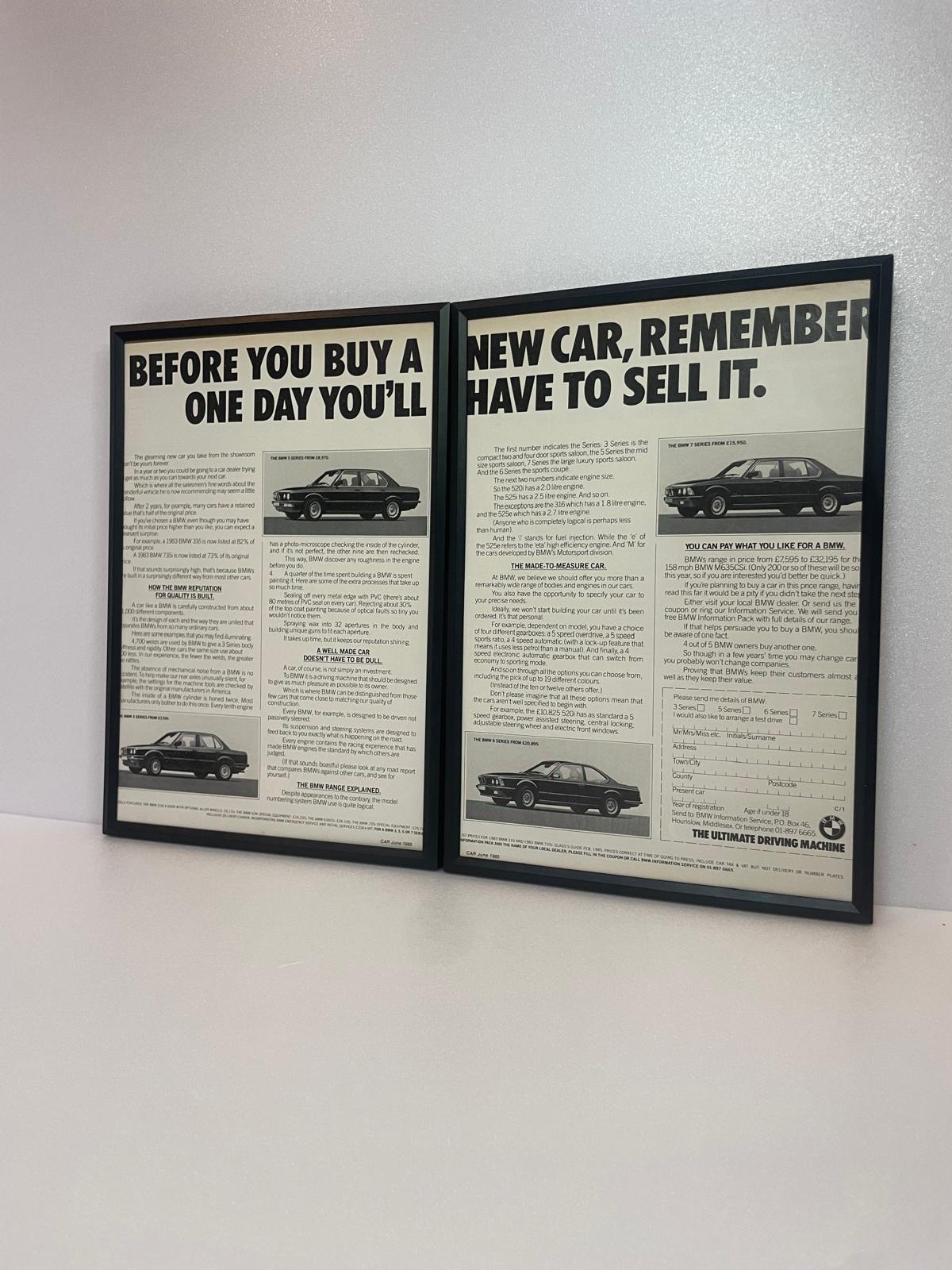 Original Rare BMW 3 Series Advert - 1985