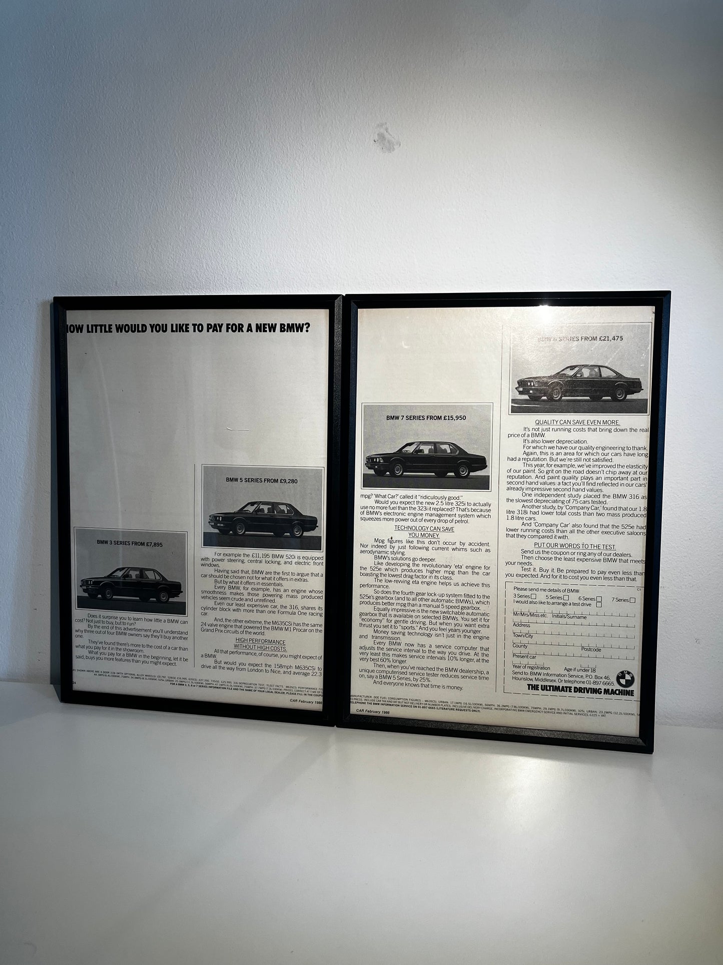 Rare Original BMW Advert – 1980s