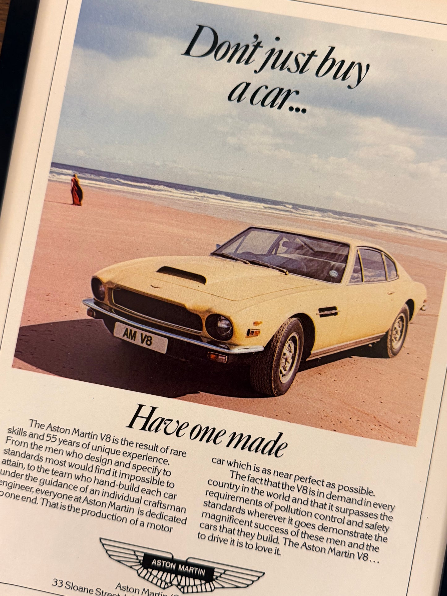 Original Aston Martin Advert - 1980s