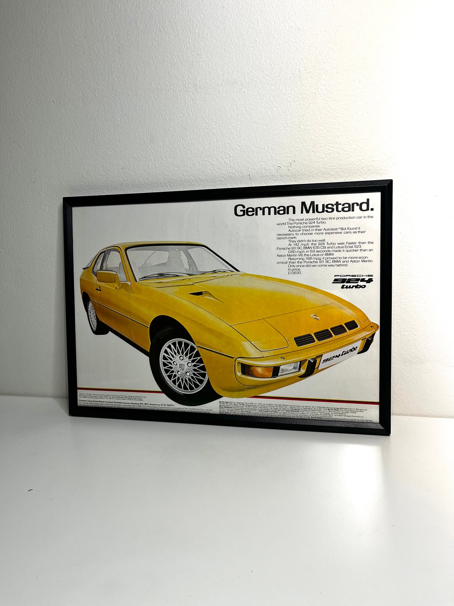 Original Porsche 924 Turbo Advert - 1970s