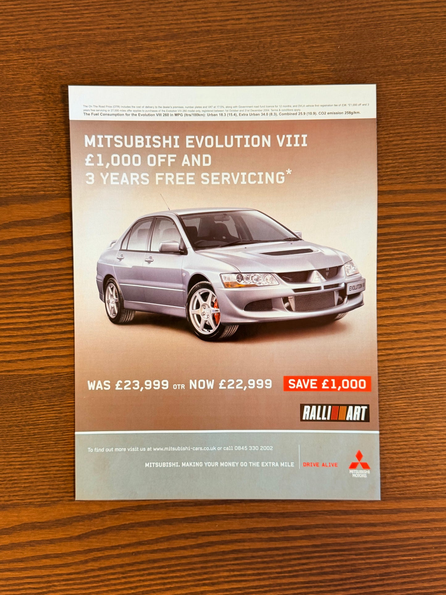 Original Mitsubishi Evo VIII Advert - 2000s