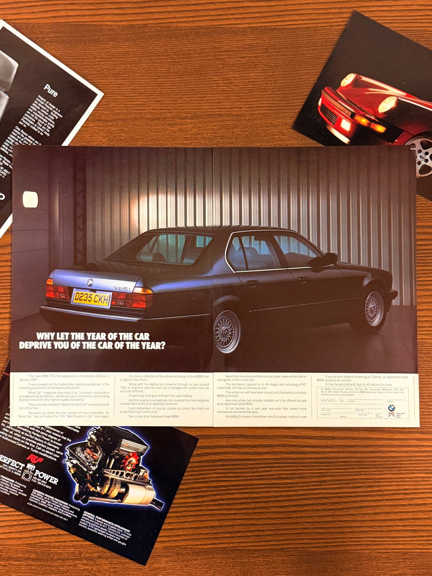 Original BMW E32 735i 7 series Advert - 1980s