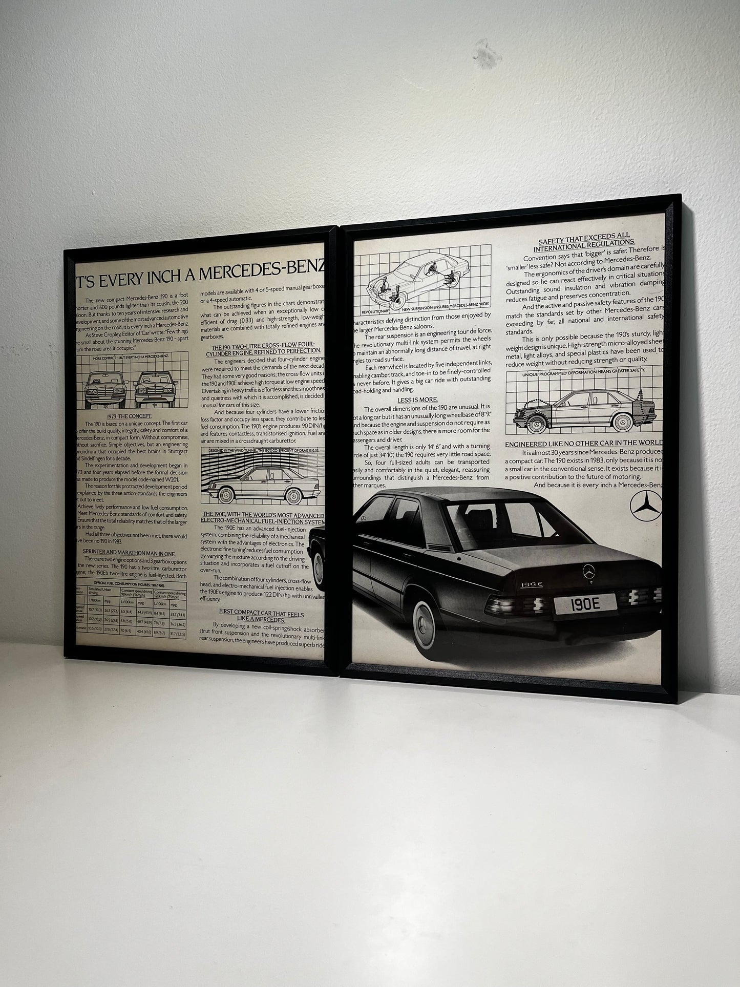 Original Mercedes 190e Advert - 1980s