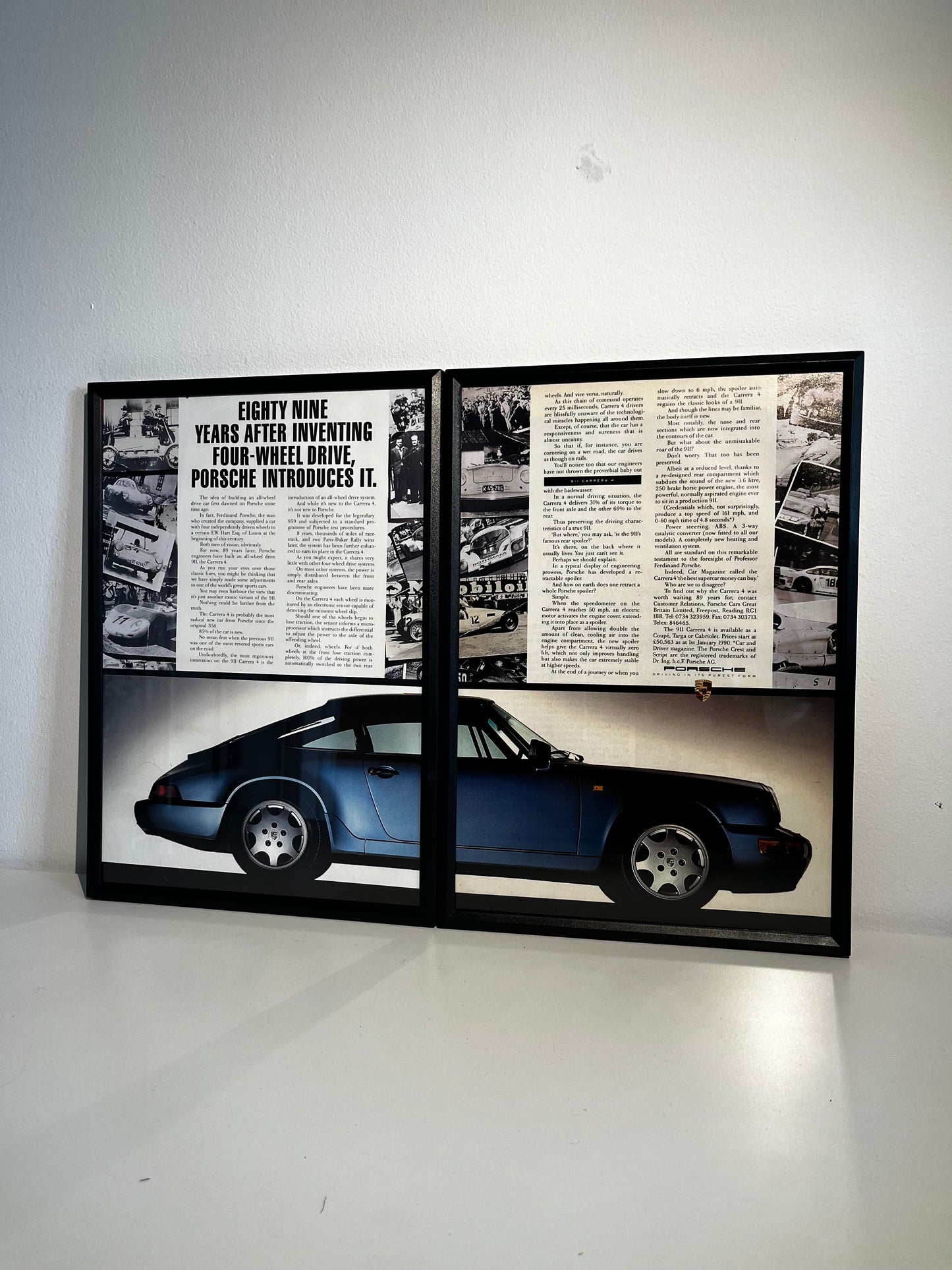 Original Porsche 911 Carrera 4 Advert - 1990s
