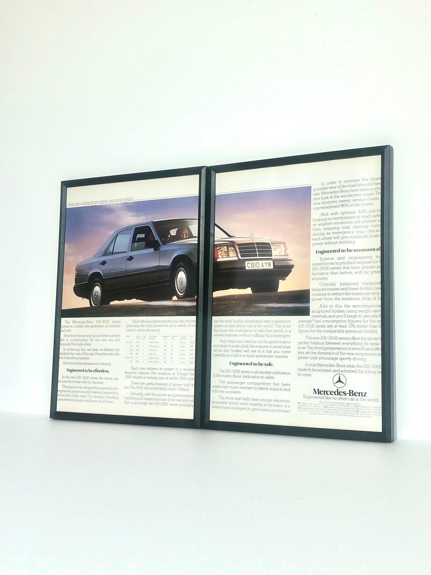 Original Vintage Mercedes 200-300E Series Advert - 1990s
