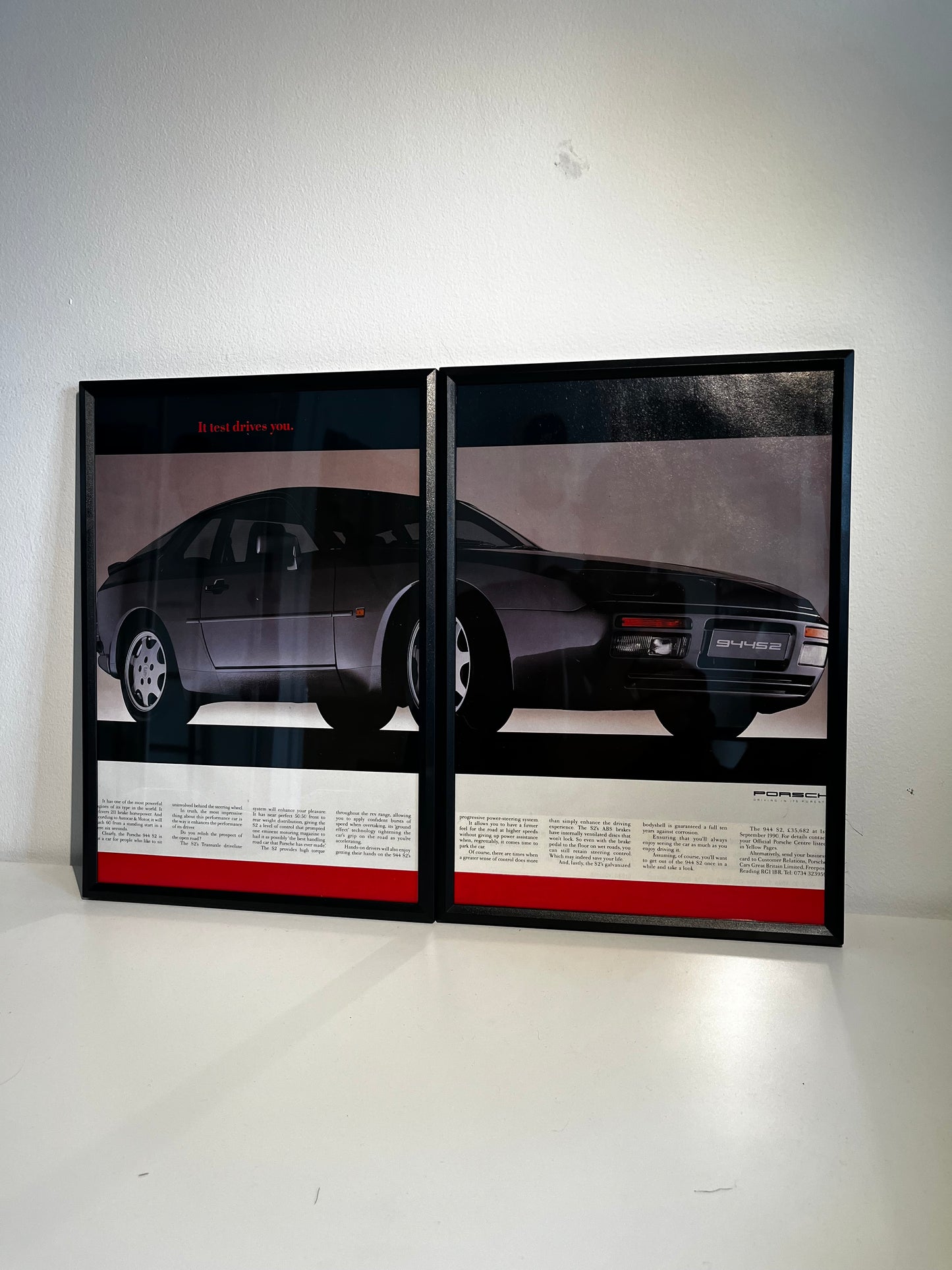 Original Porsche 944 S2 Advert - 'It test drives you.' - 1990