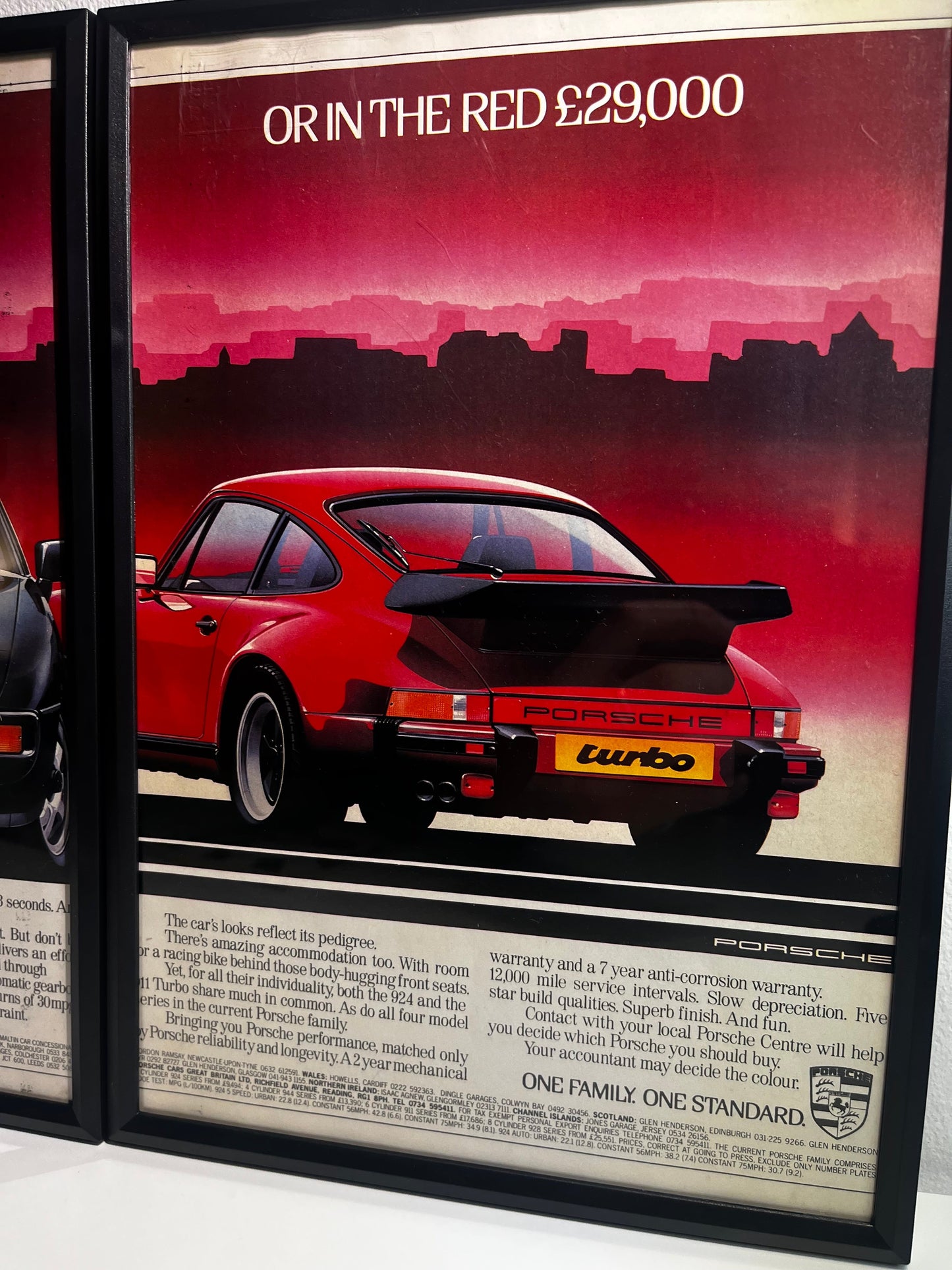 Original Vintage Porsche 924 & 911 Turbo Advert - 1984