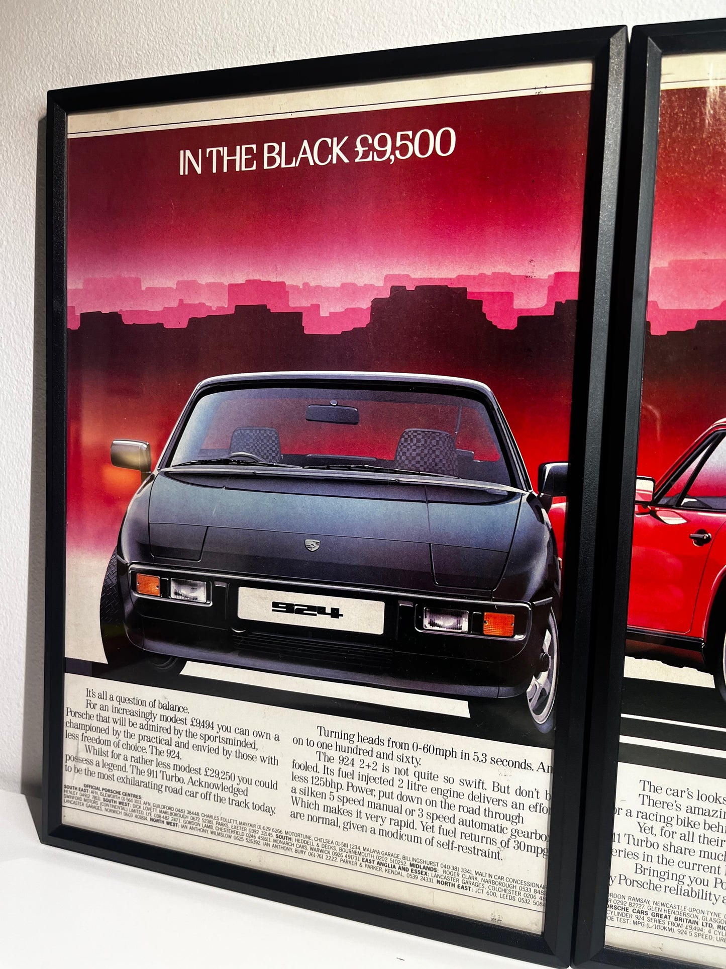 Original Vintage Porsche 924 & 911 Turbo Advert - 1984