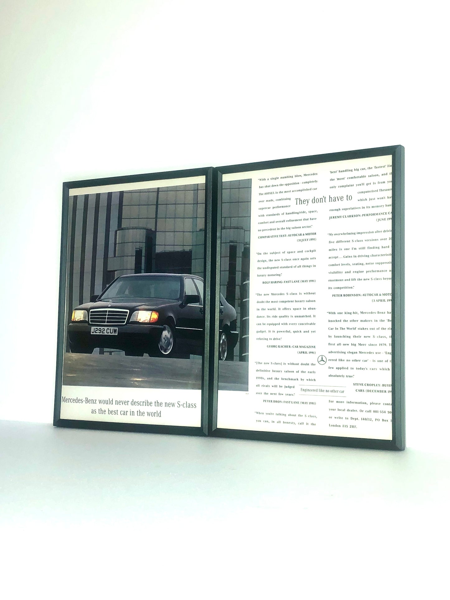 Original Vintage Mercedes S-Class Advert - 1990s