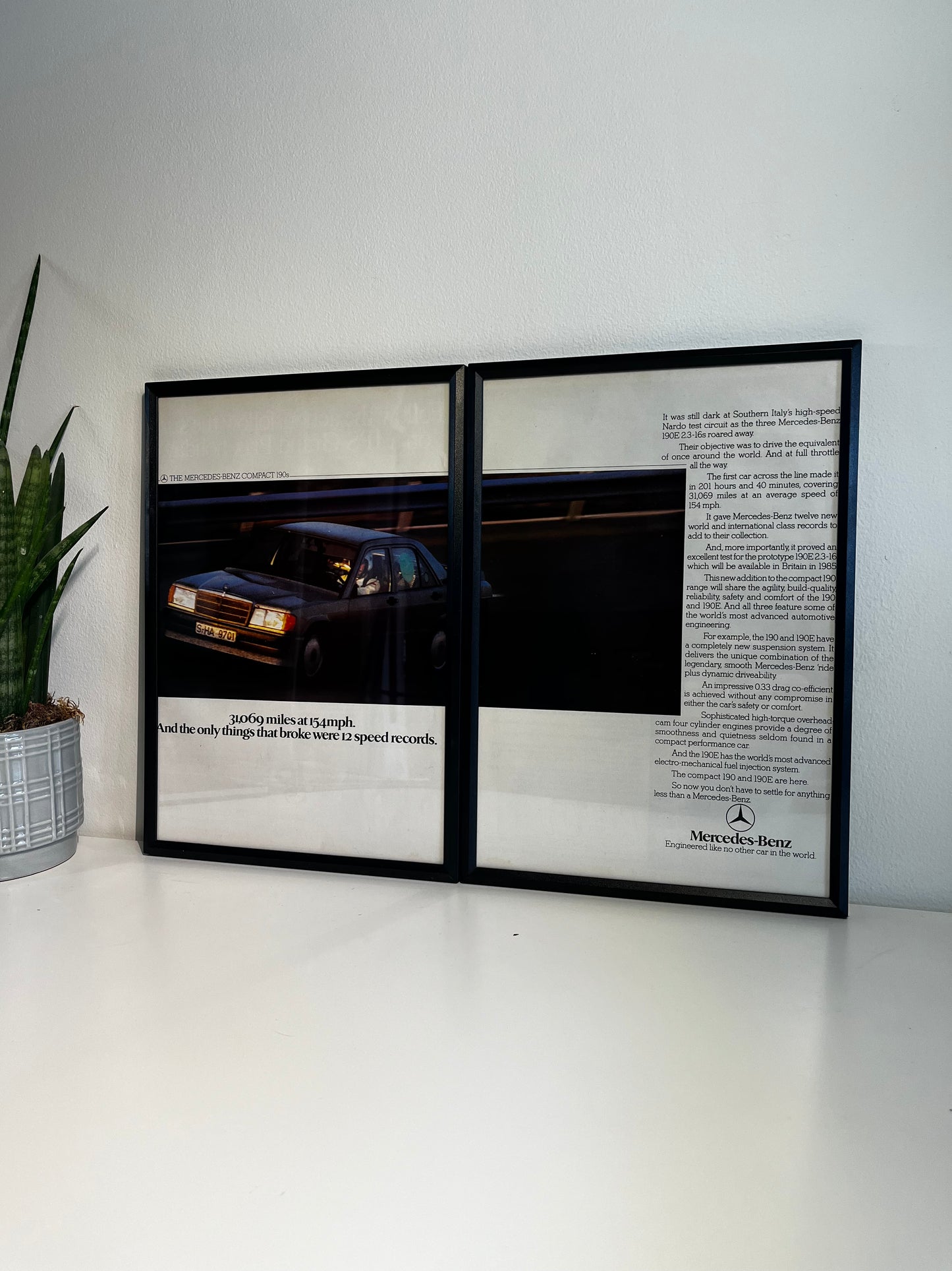 Original Mercedes Benz 190e Advert - 1984