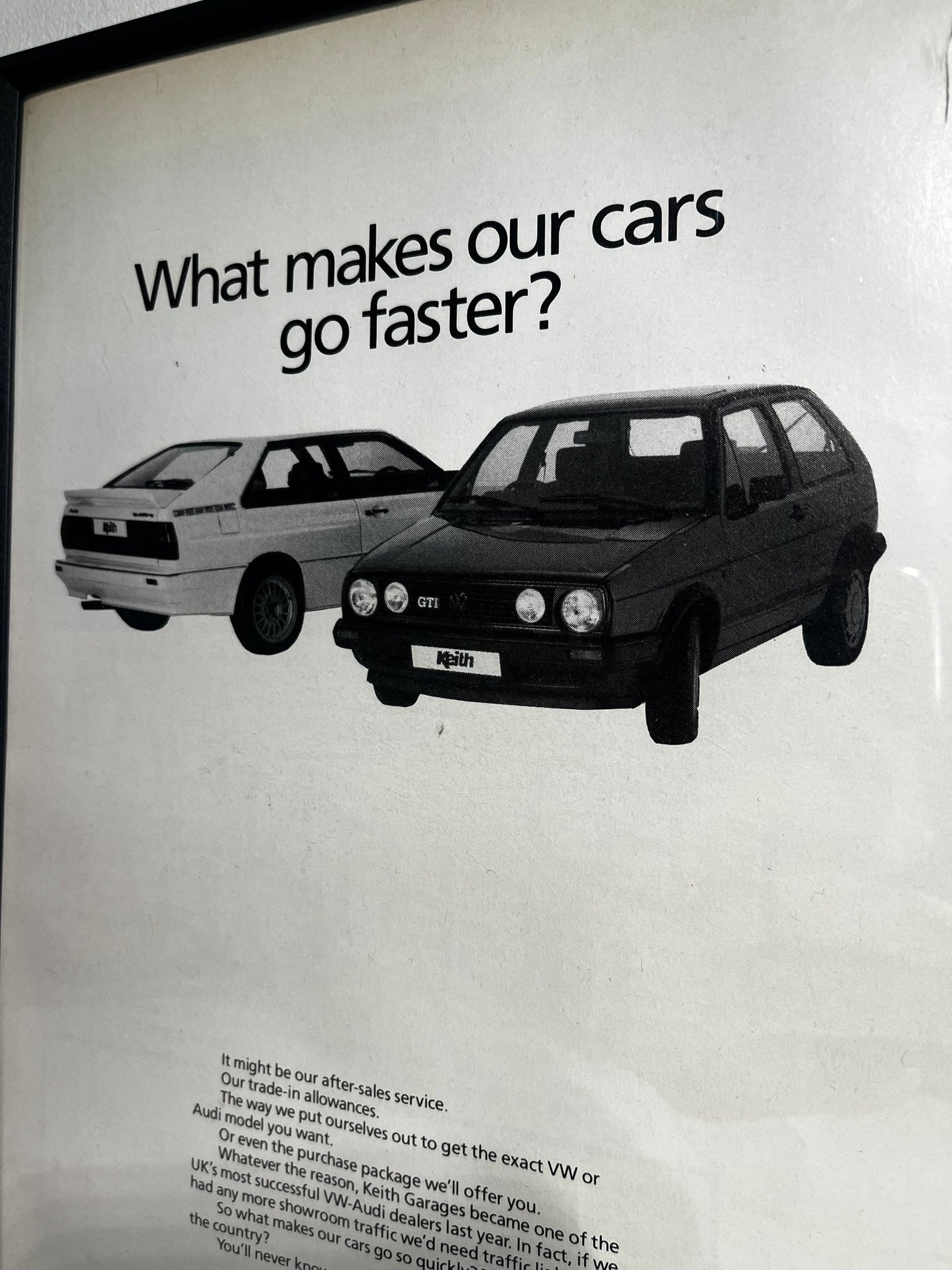 Original Volkswagen Golf & Audi Quattro Advert - 1980s