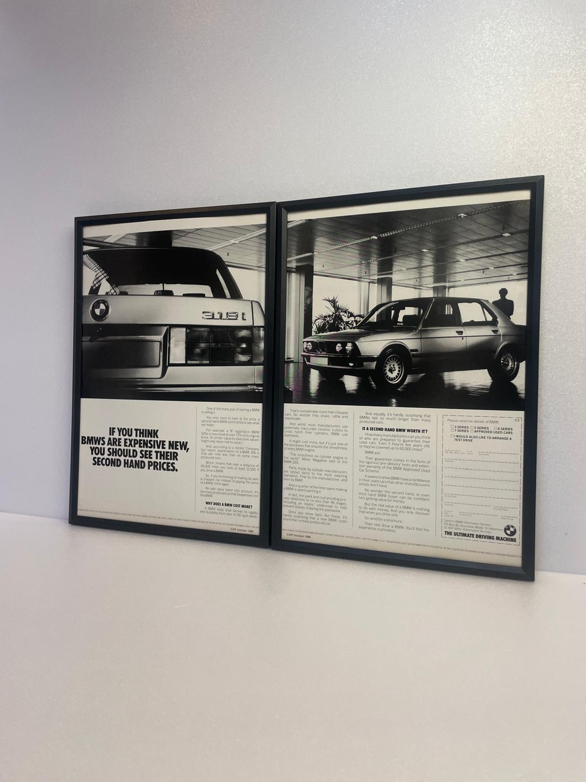 Original Rare BMW 3 Series Advert - 1986
