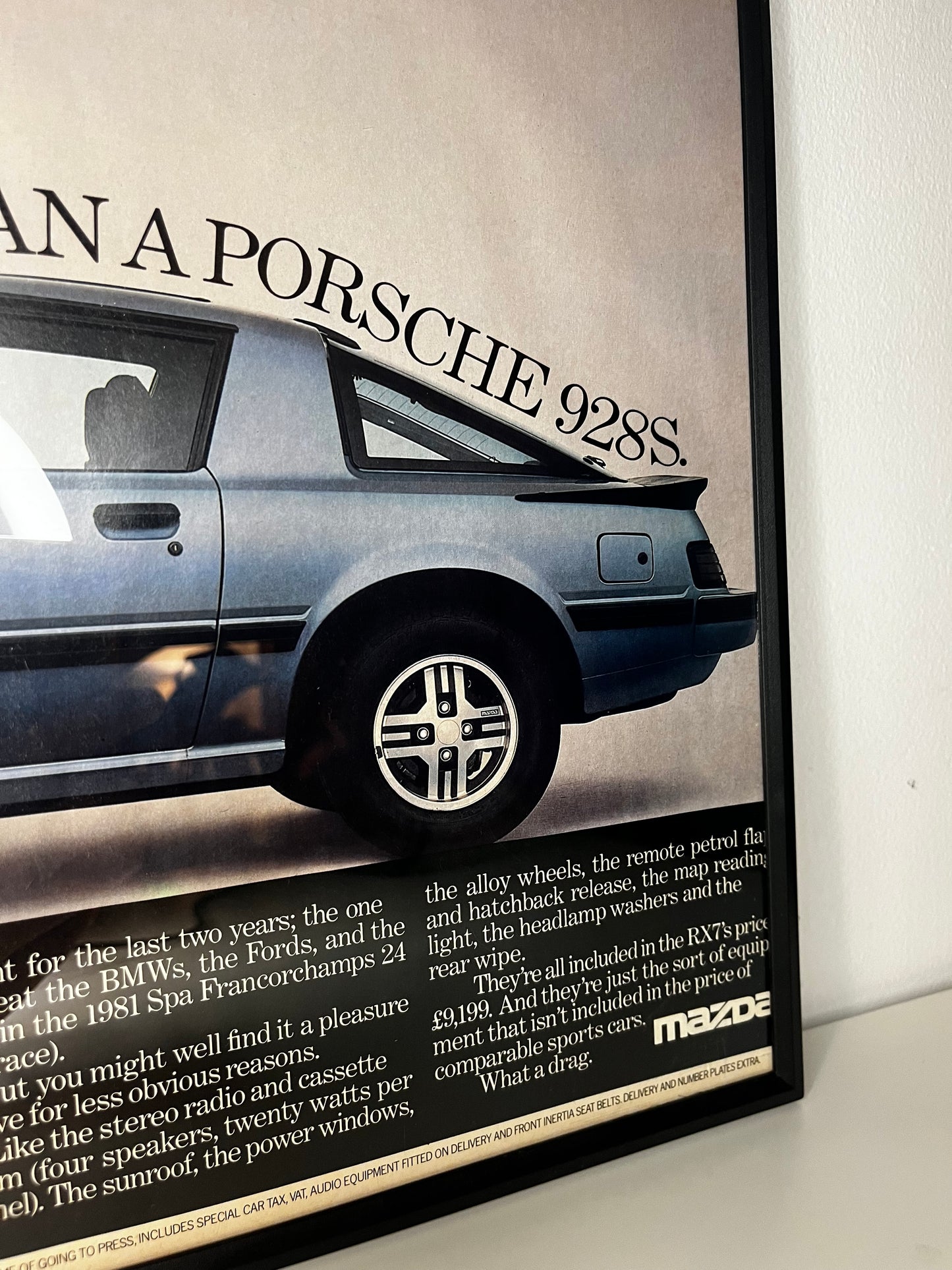 RARE Original Vintage Mazda RX-7 Advert - 1982