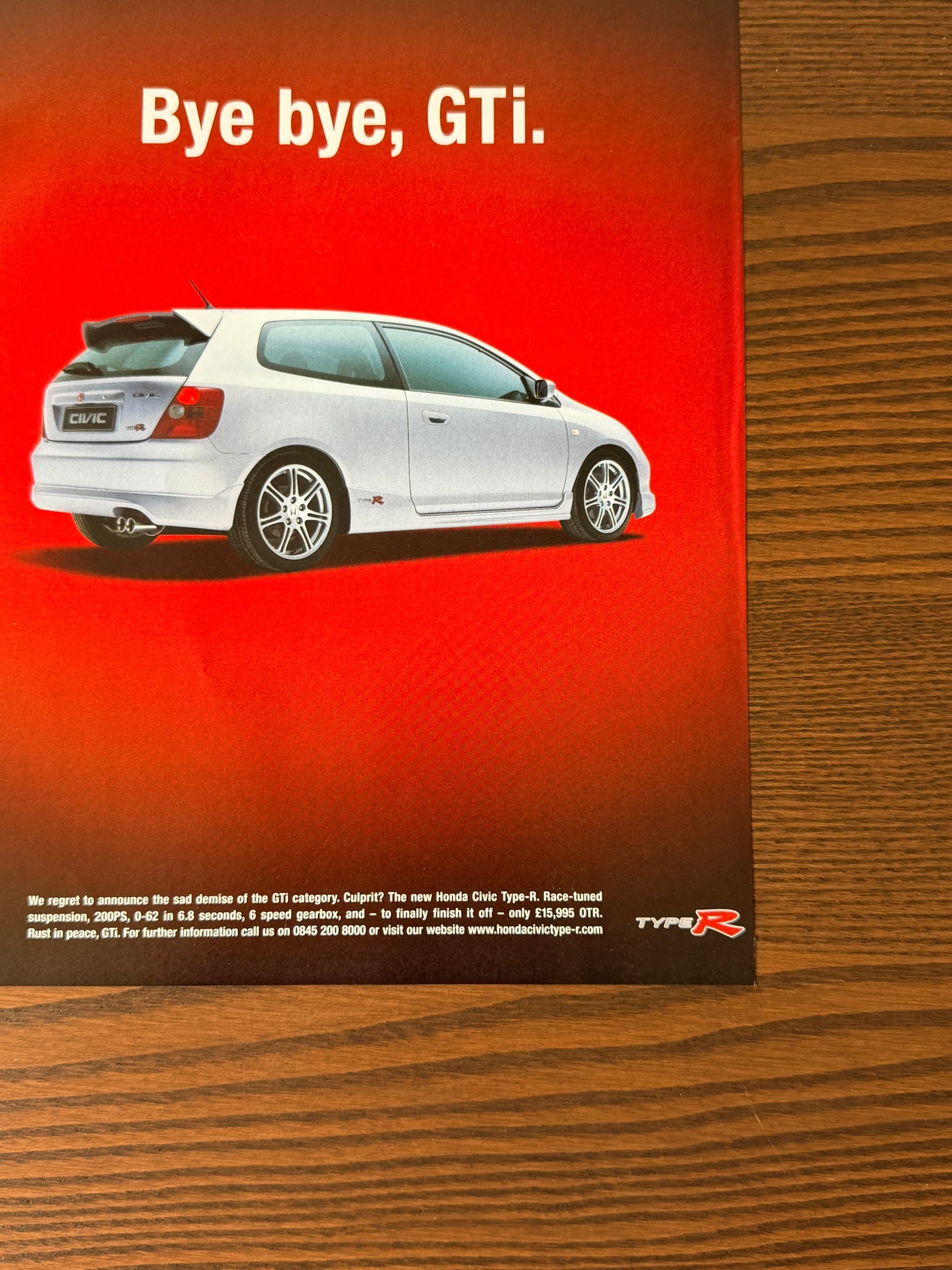 Original Honda Civic Type R EP3 Advertisement - 2001