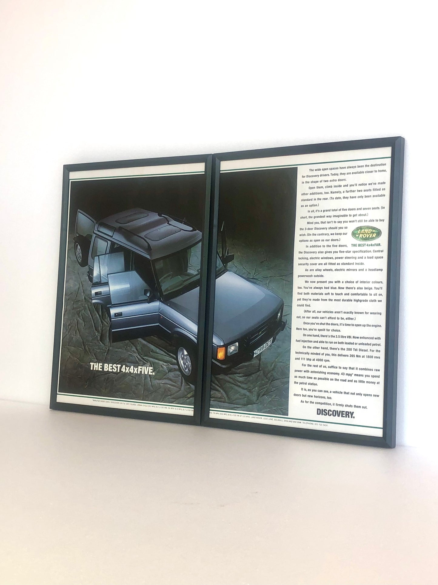 RARE Original Vintage Land Rover Discovery Advert - '4 x 4 x Five' – 1990