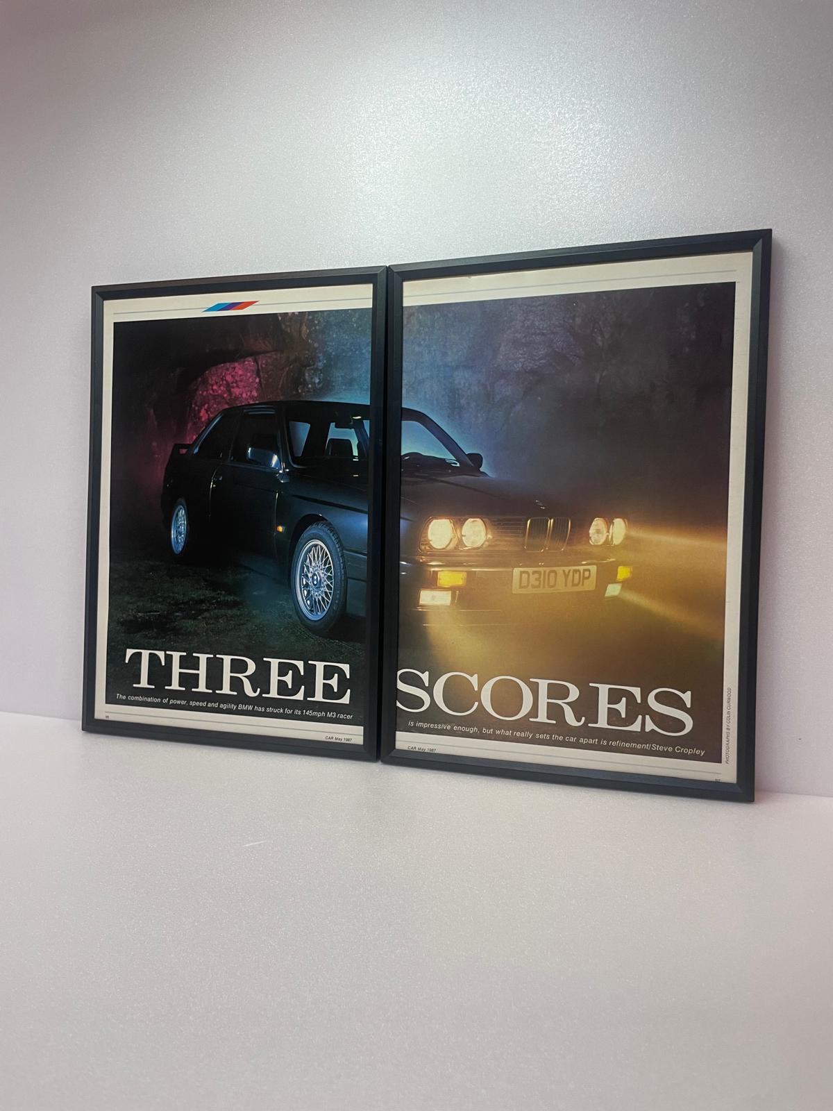 Rare Original BMW M3 Poster - 'Three Scores' - 1987