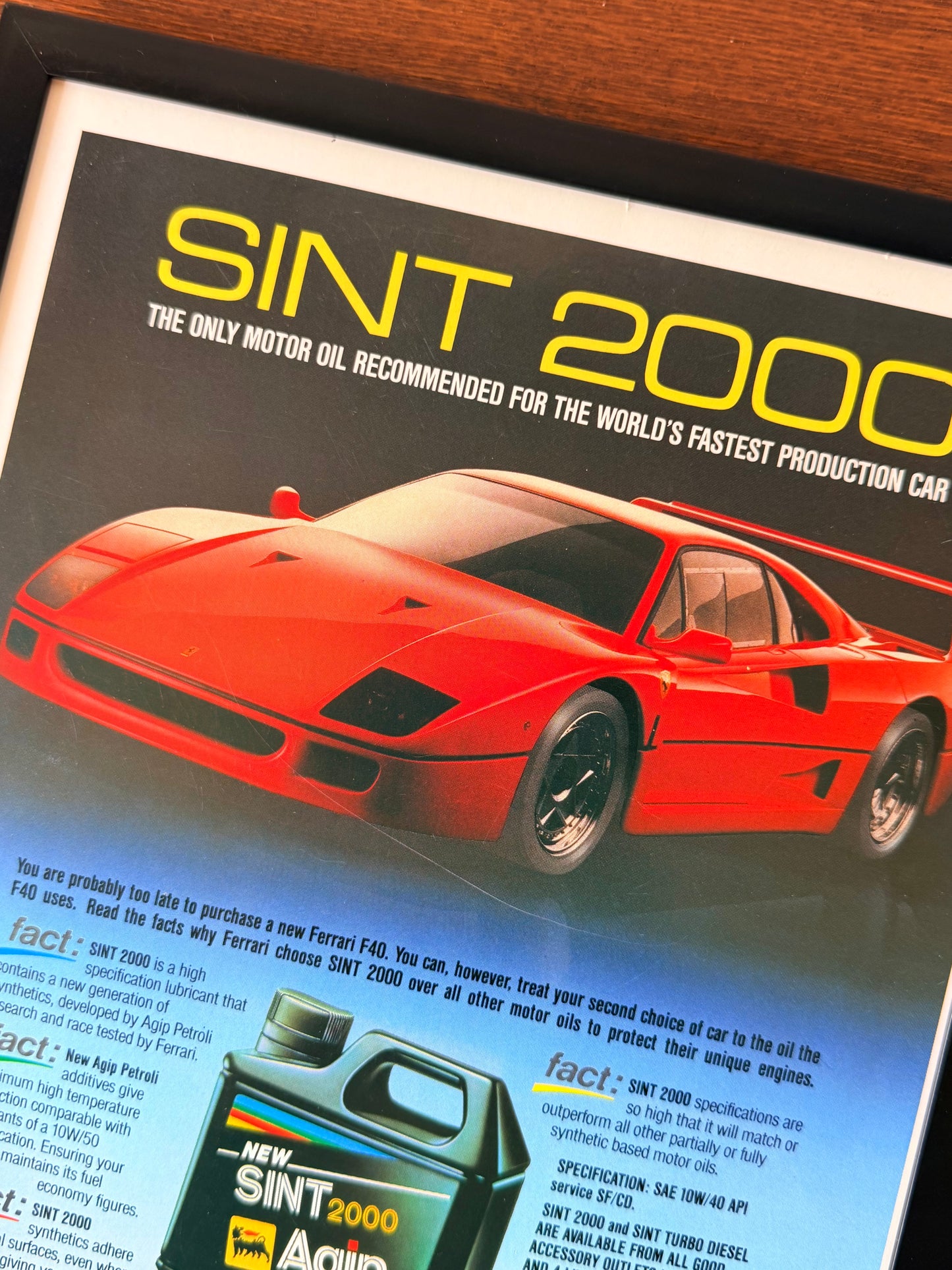 Original F40 Oil Advert - 1980s