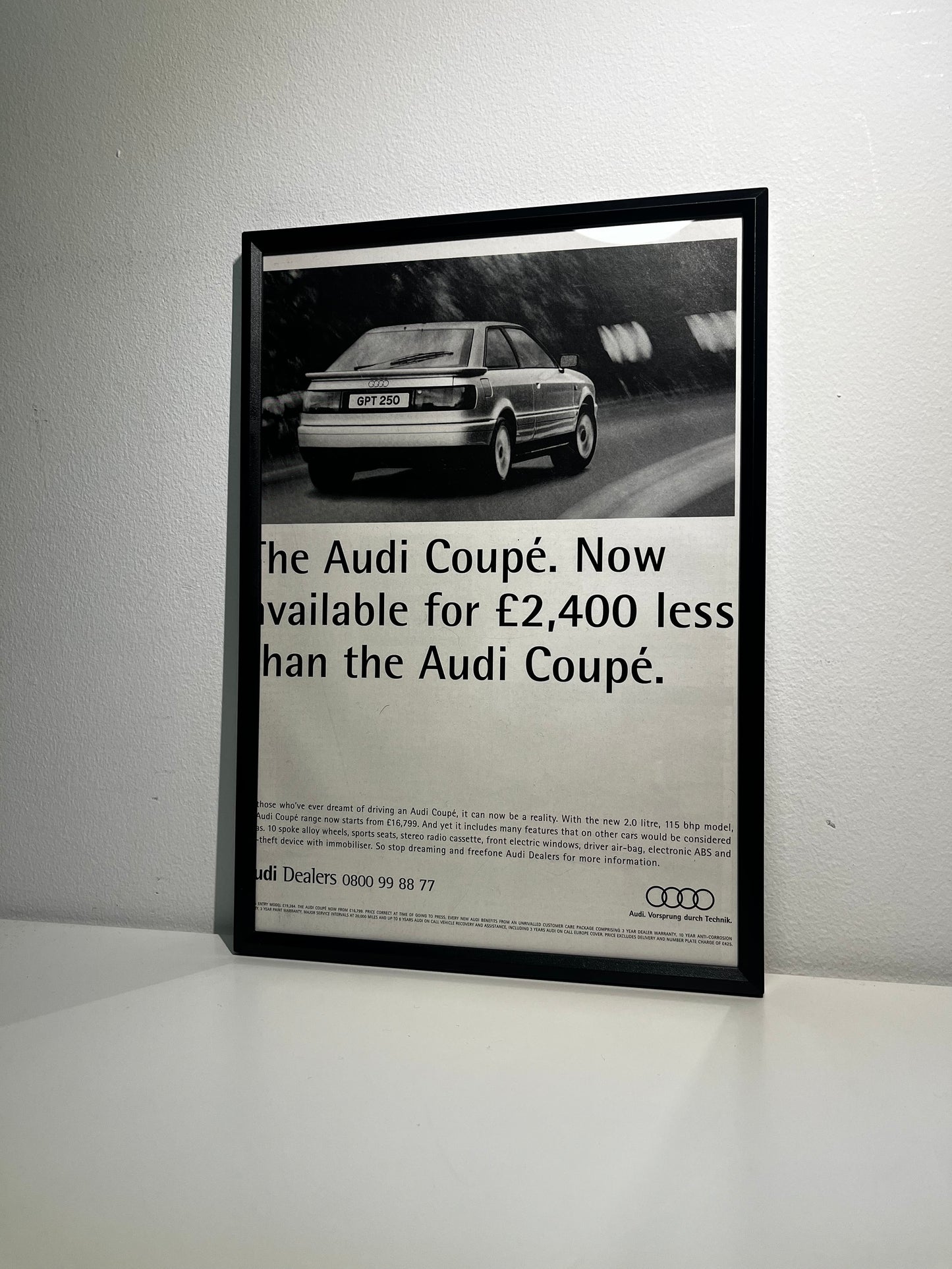 RARE Original Audi Coupé Advert - 1990s