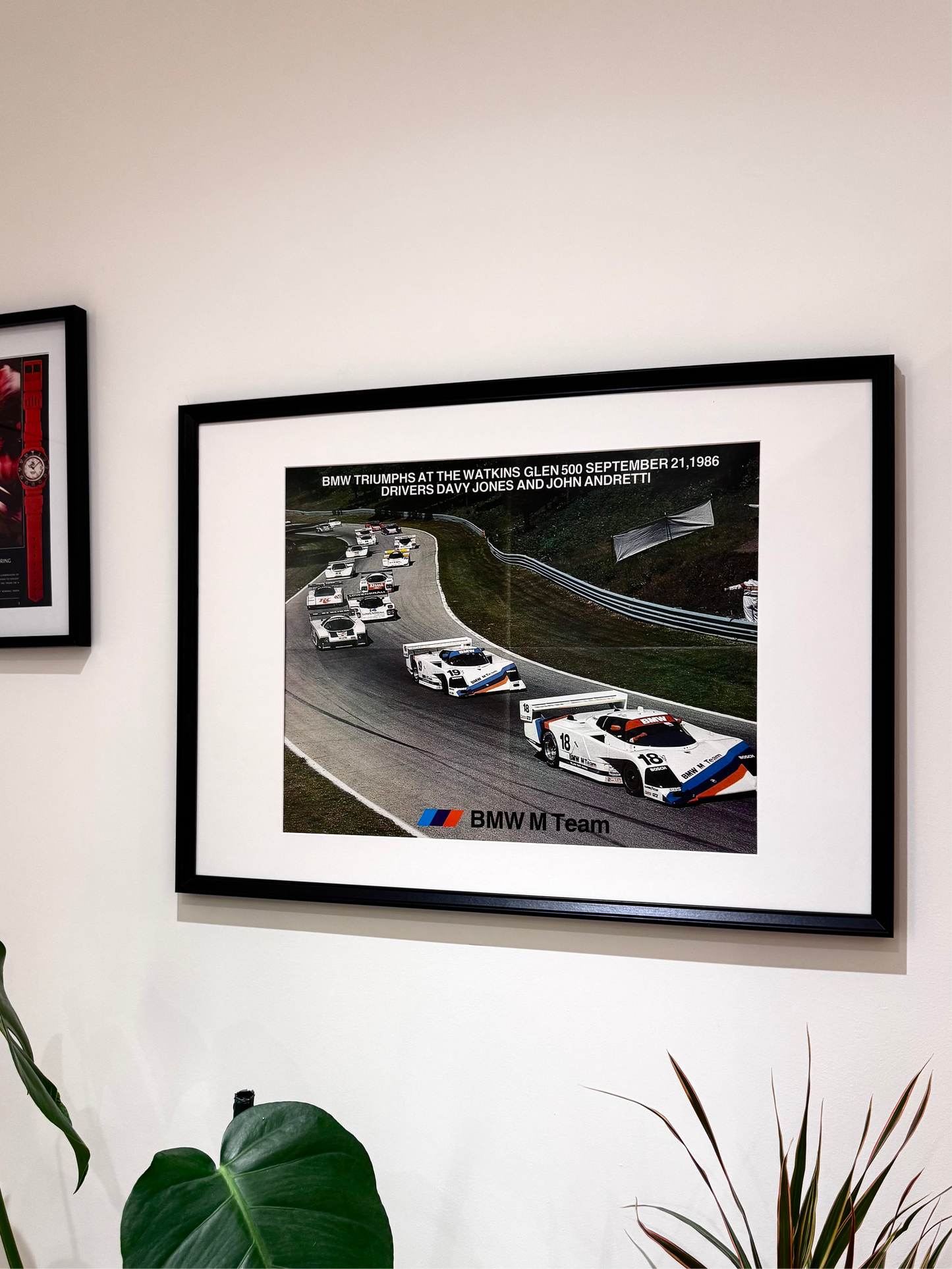 Original BMW M Team “Watkins Glen” Triumph Win Poster - 1986