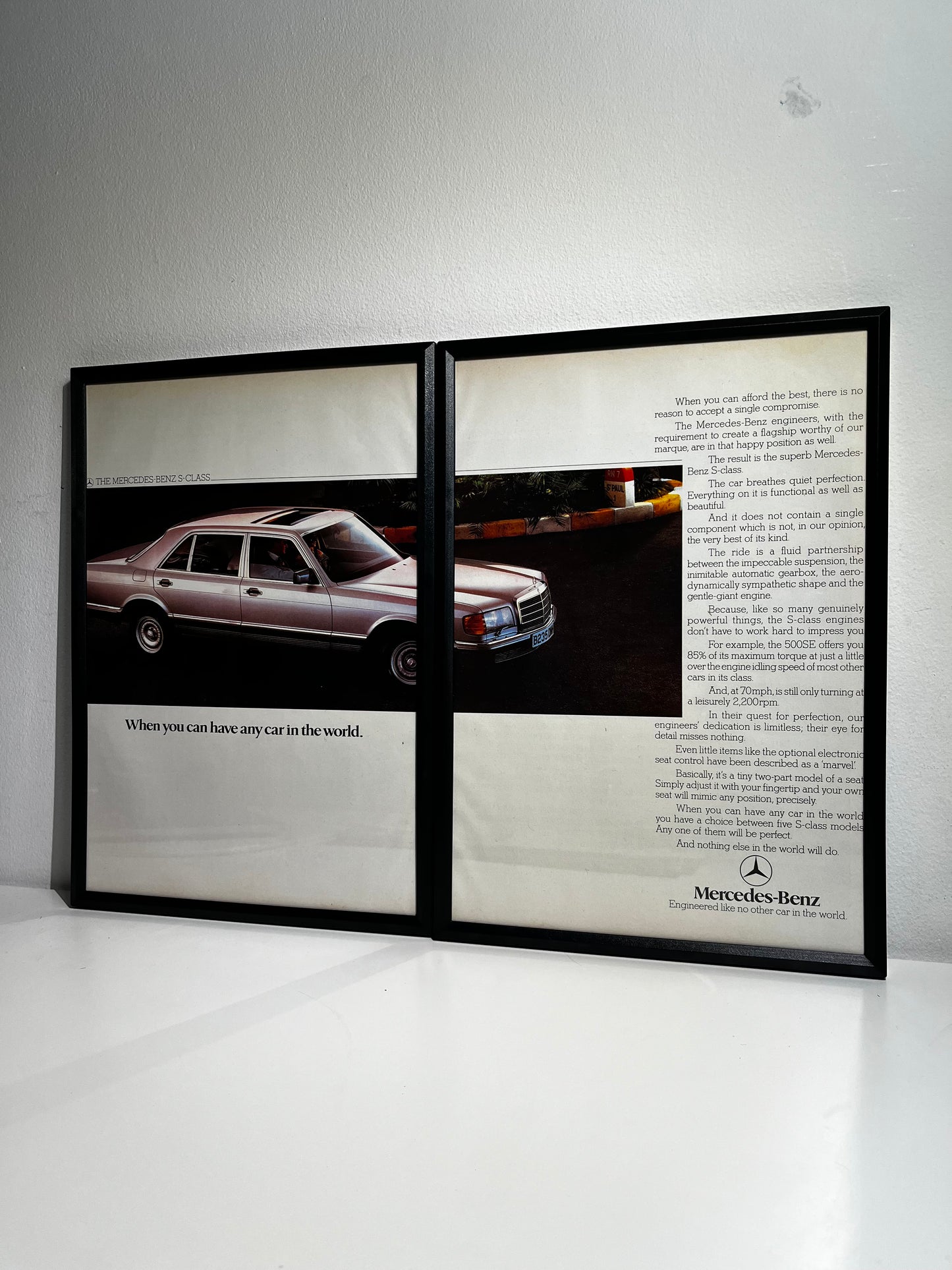 Original Mercedes Benz S-Class Advert - 1980s