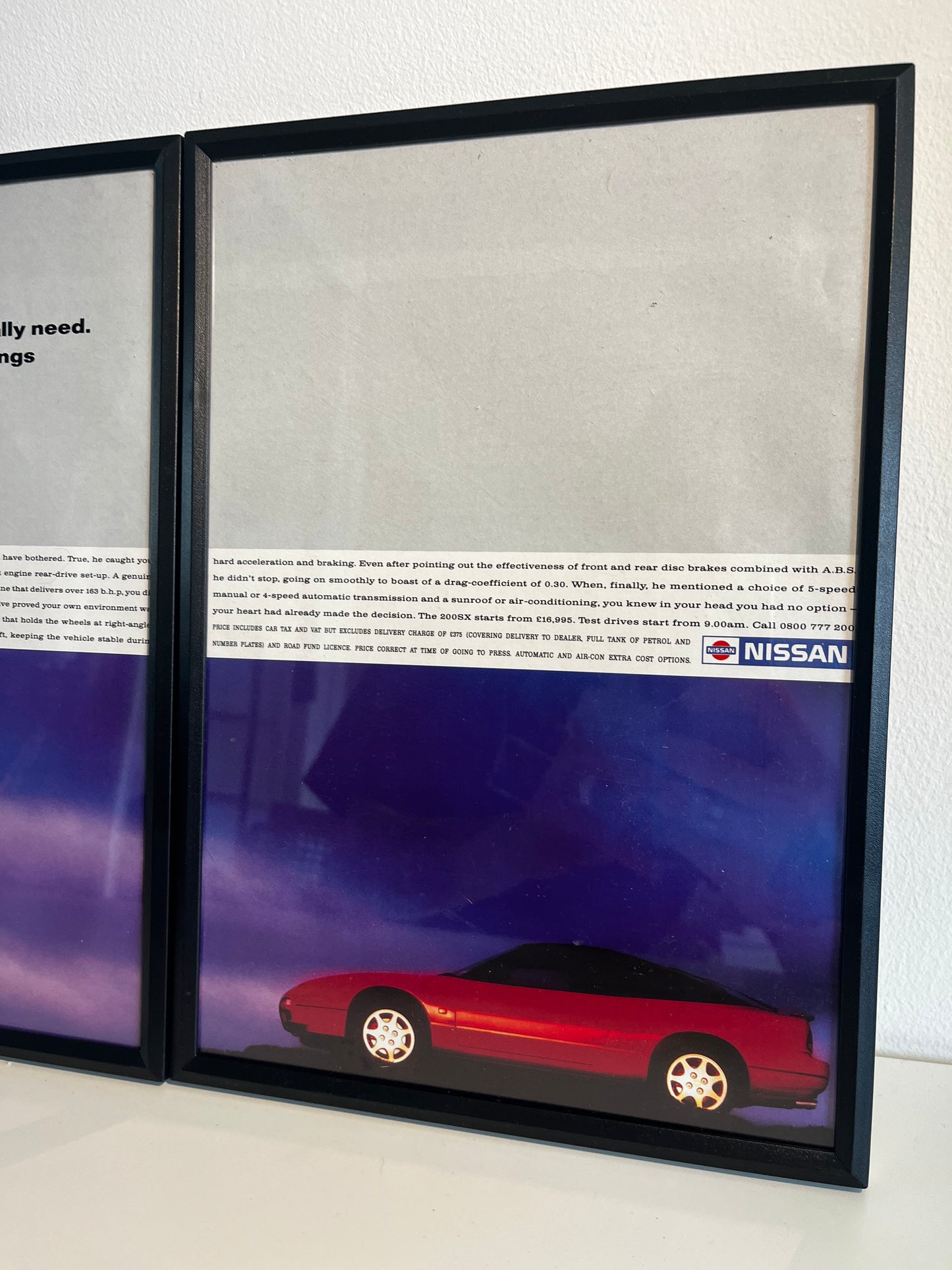 RARE Original Nissan 200sx Advert - 1990s
