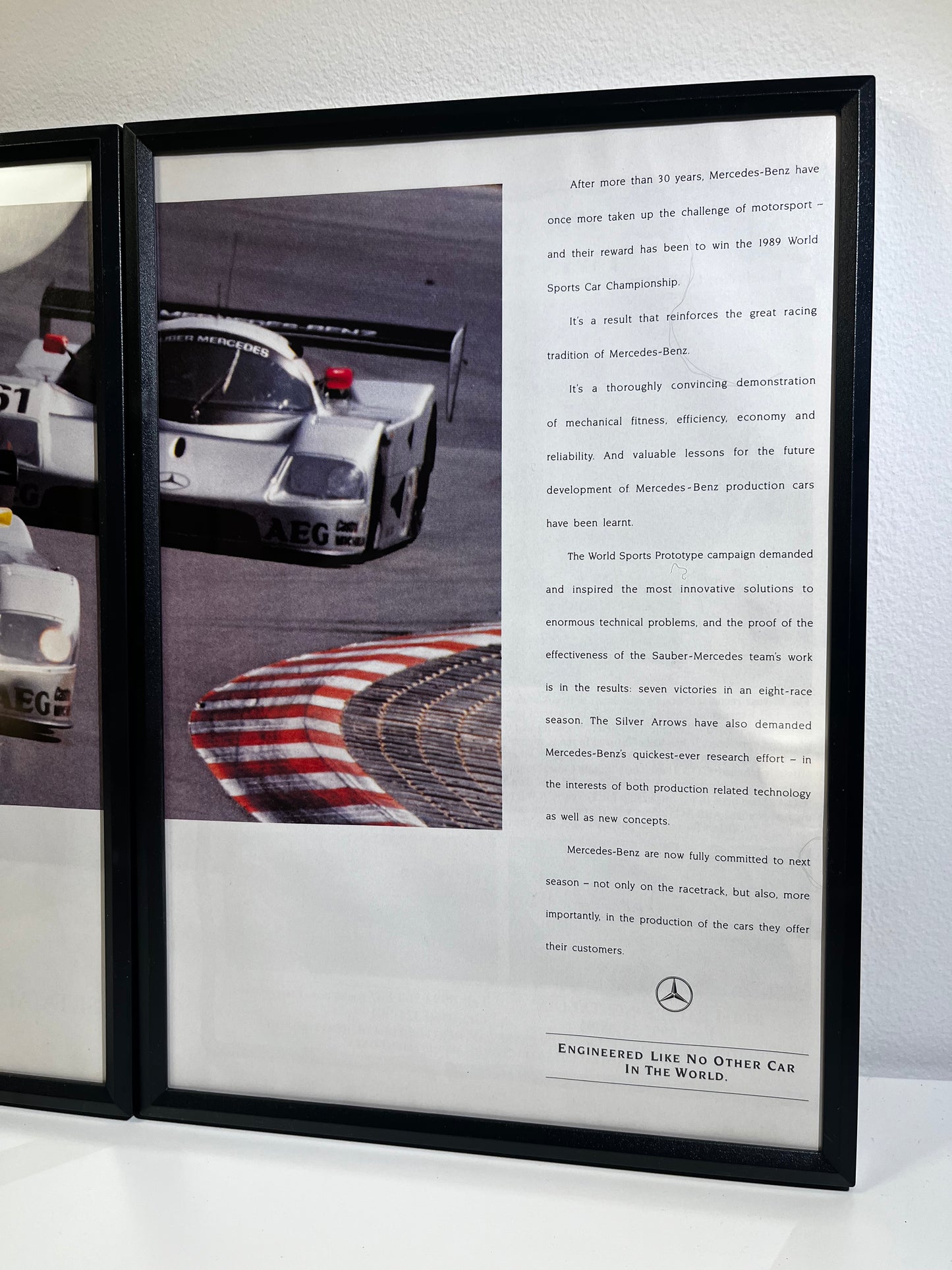 Rare Original 90s Mercedes Racing Advert