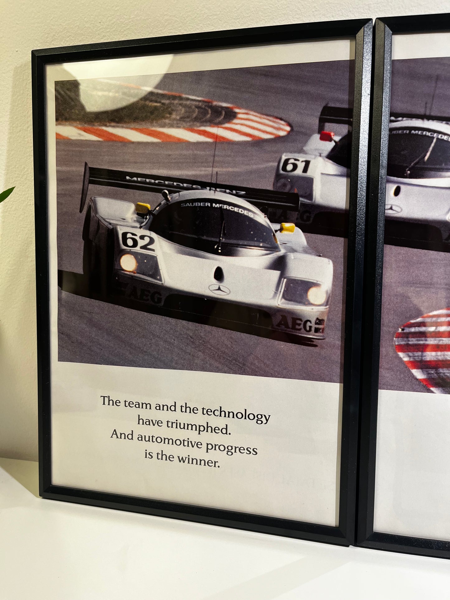 Rare Original 90s Mercedes Racing Advert
