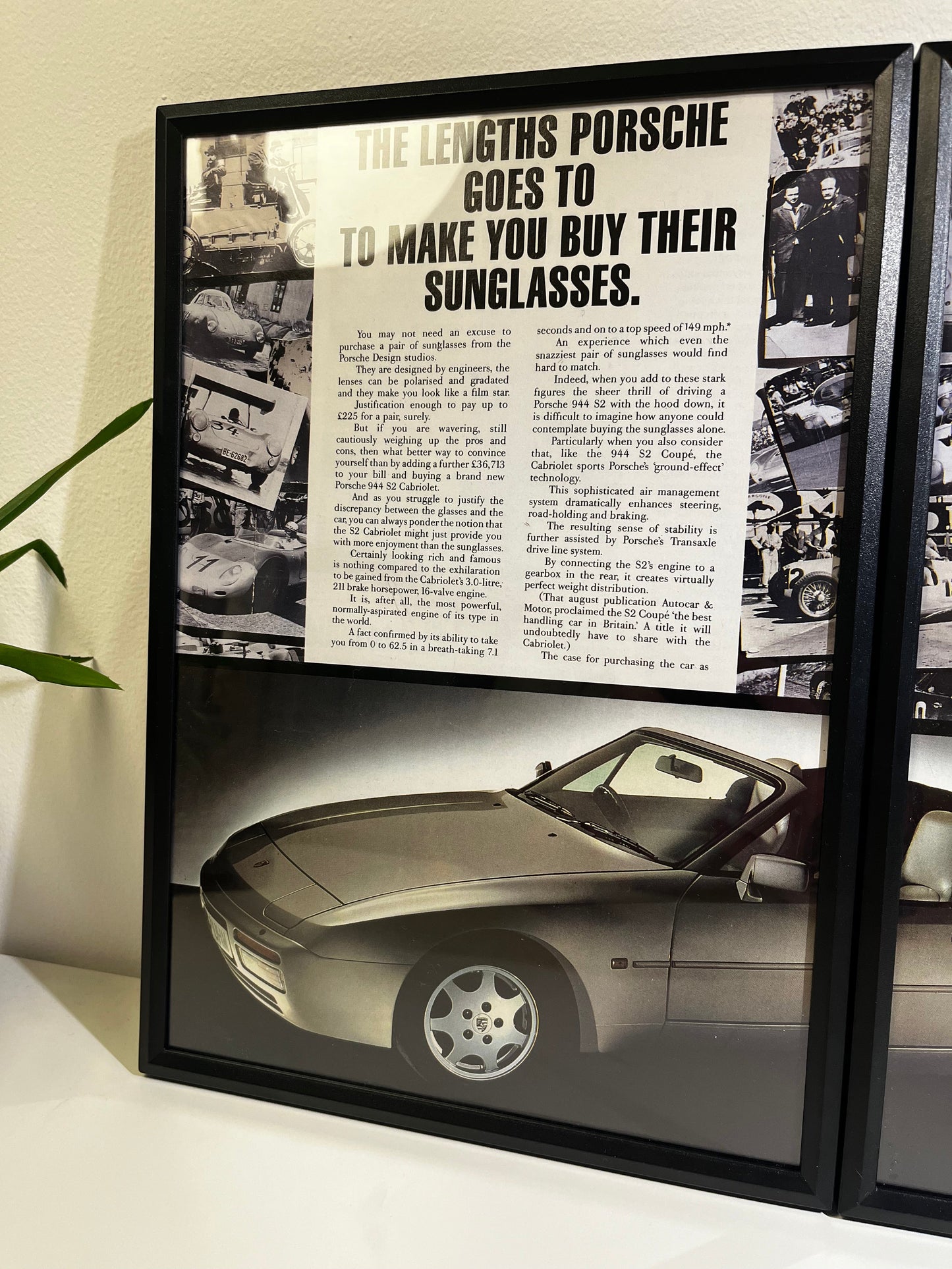 RARE Original Porsche 944 S2 Cabriolet Advert - 1990