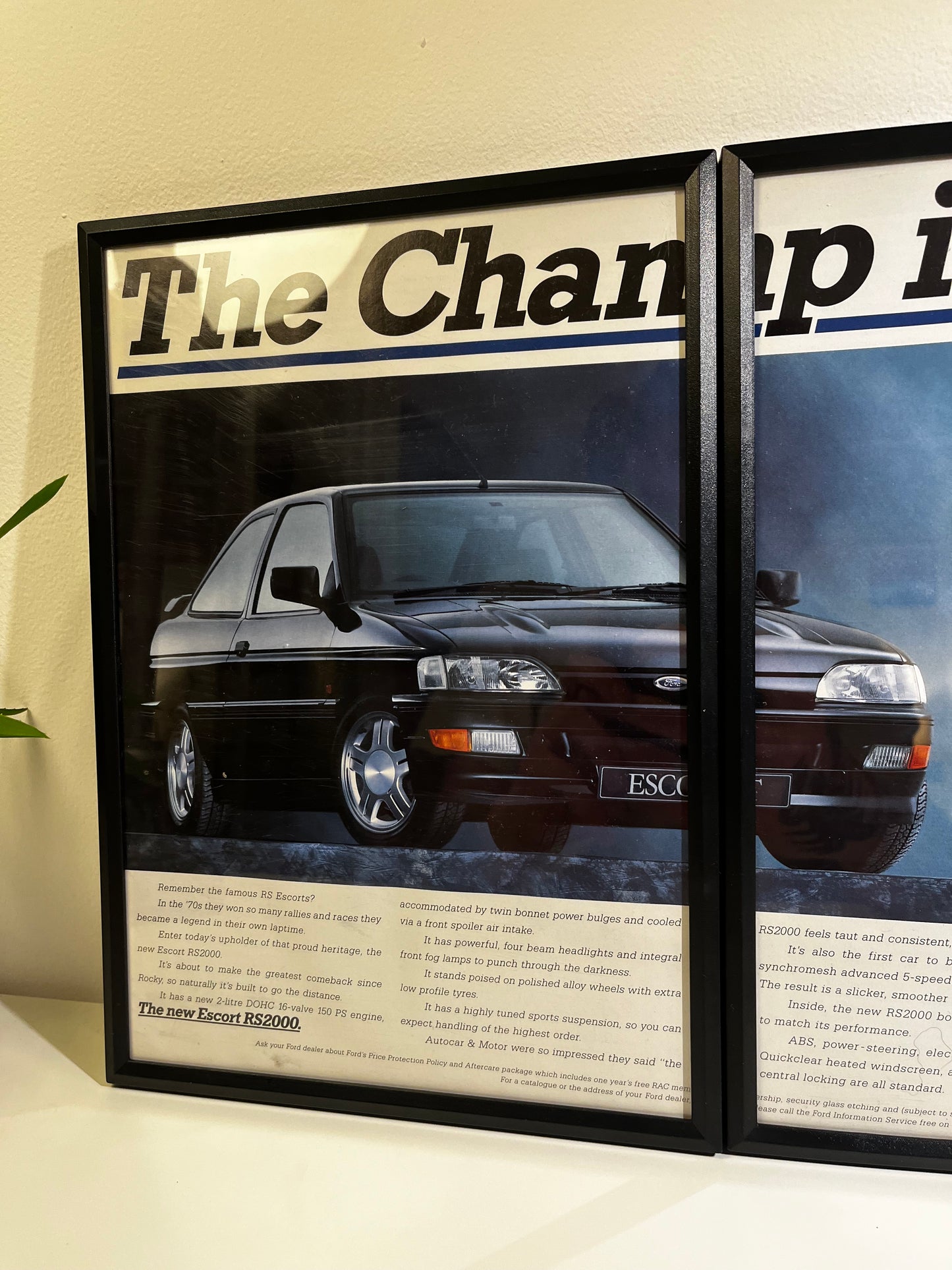 RARE Original Ford Escort RS2000 Advert - 1980s