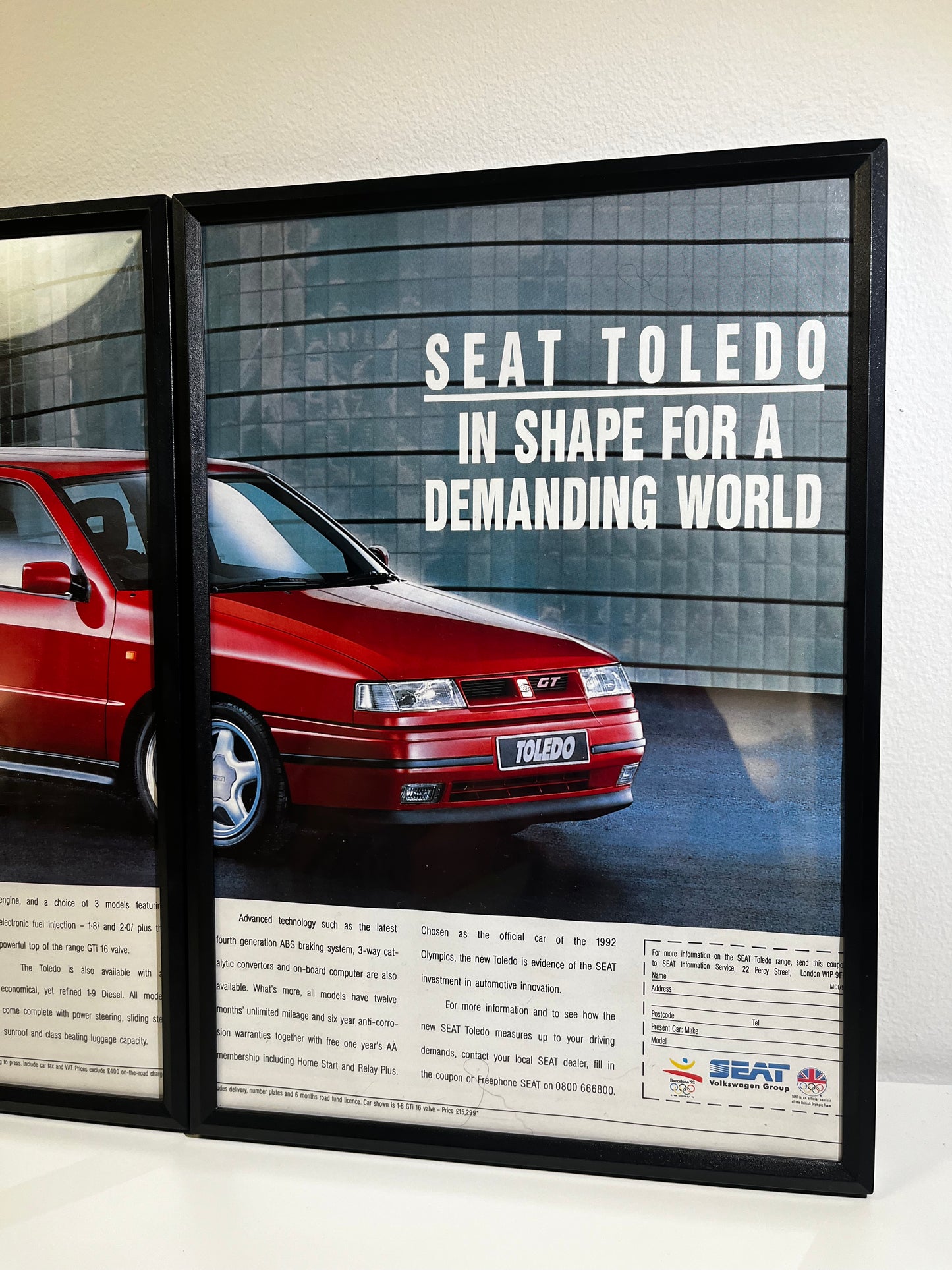 RARE Original Seat Toledo GT Advert - 1990s