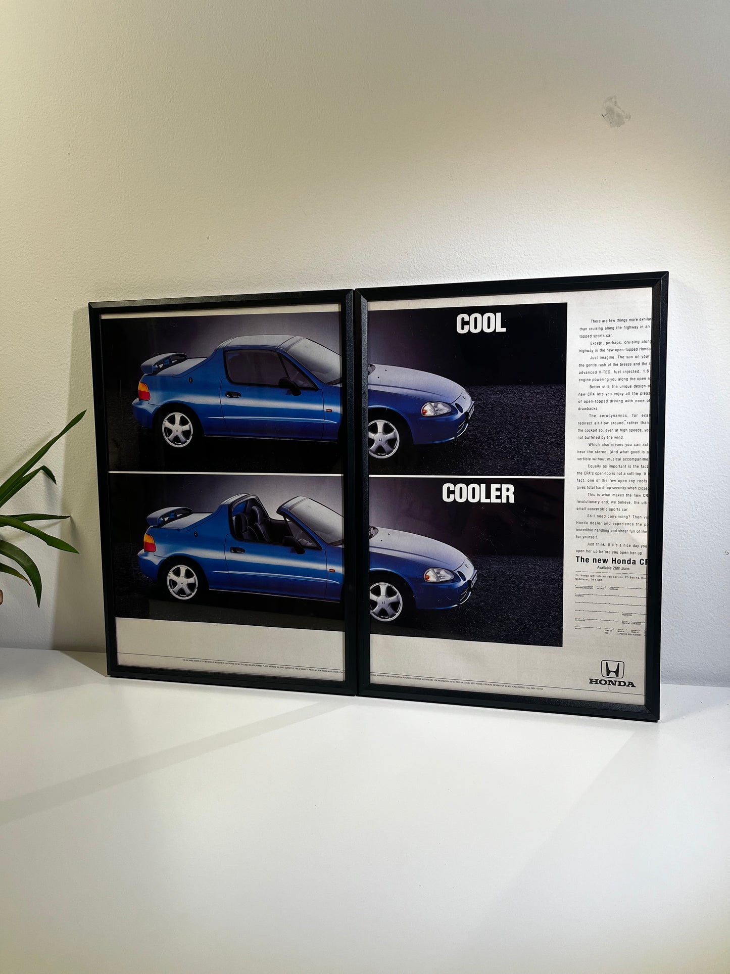 RARE Original Honda Crx Advert - 1990s