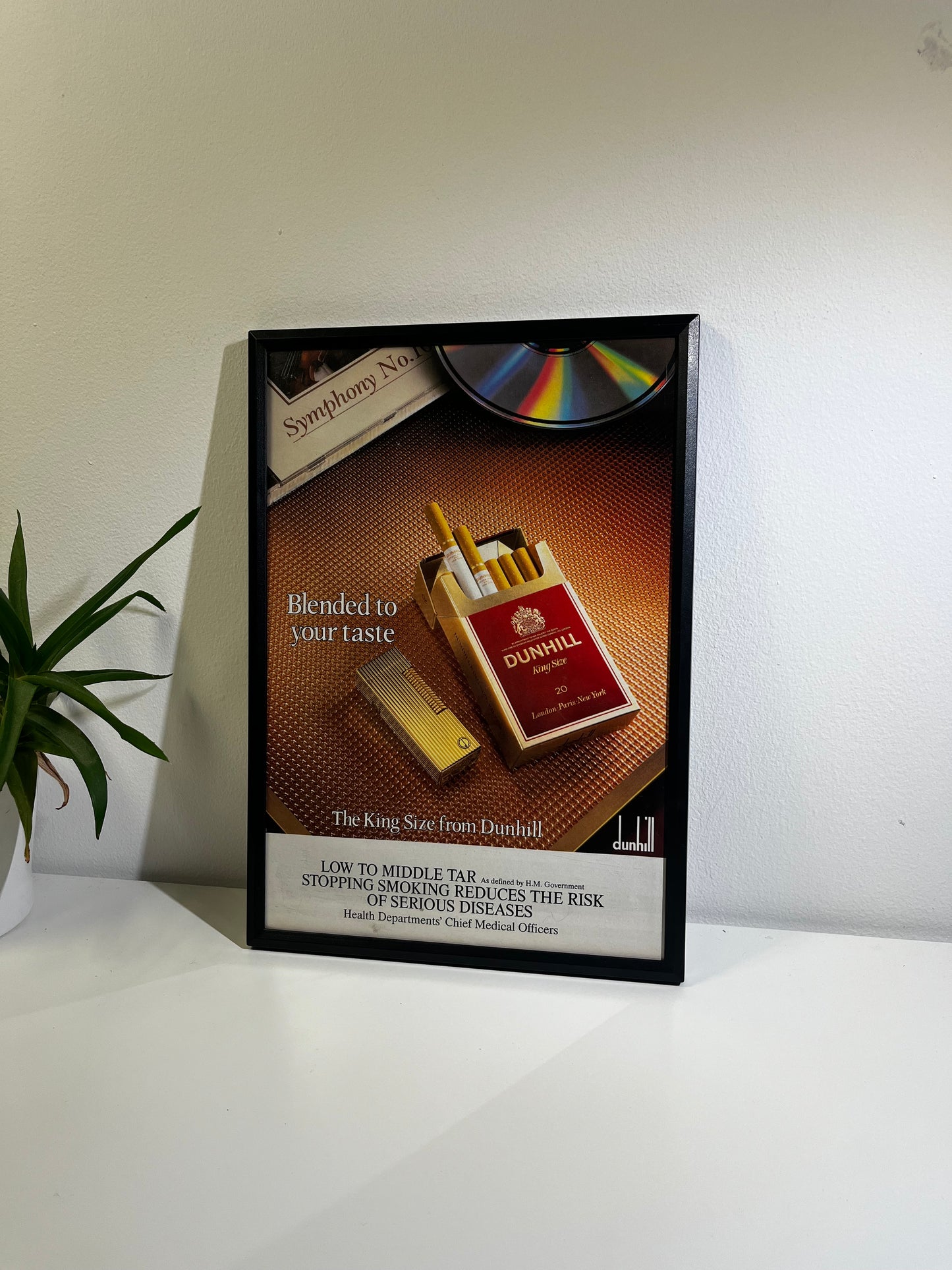 Rare Original Dunhill Cigarette Advert - 1980s